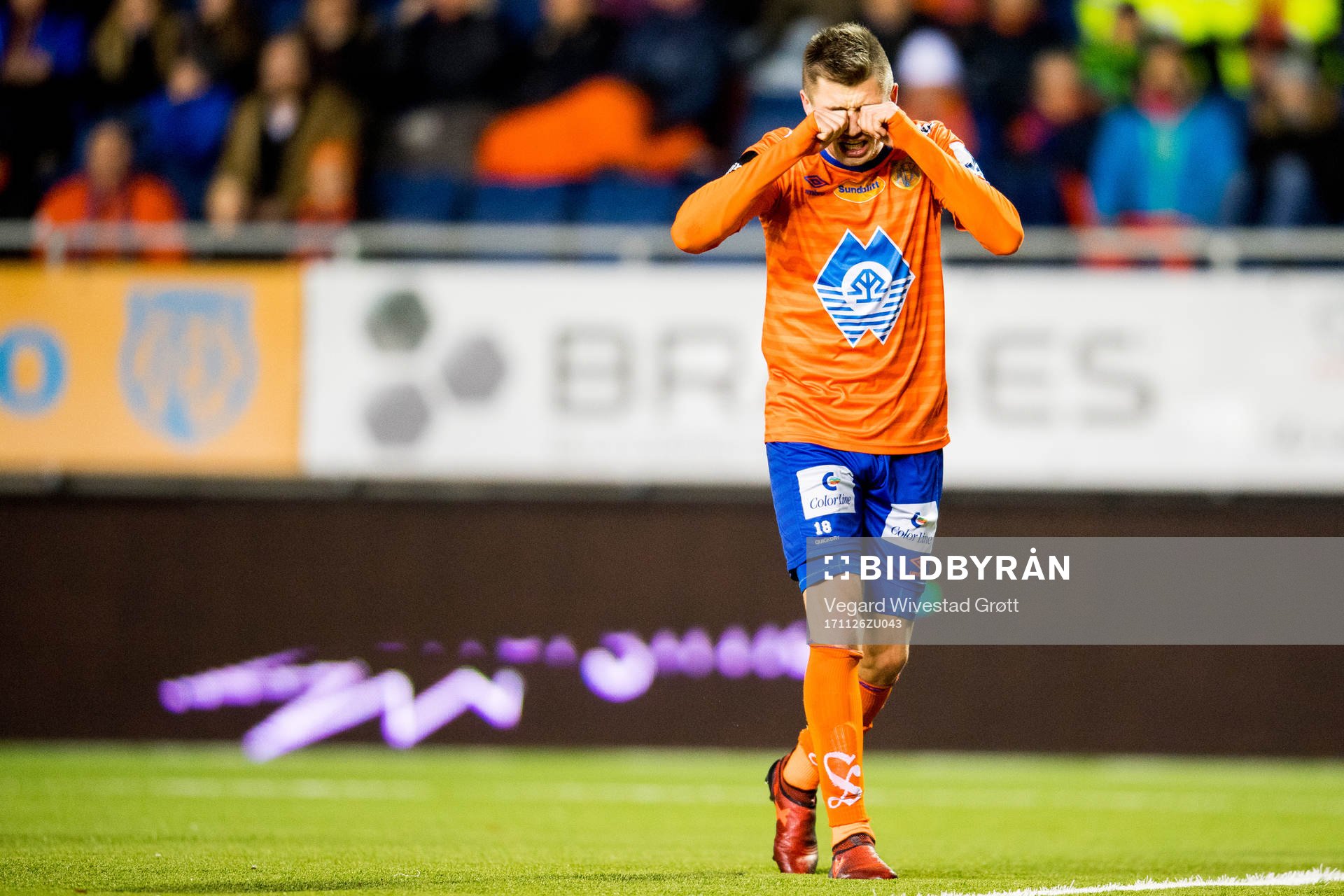 Vebjørn Hoff of Aalesund looks dejected