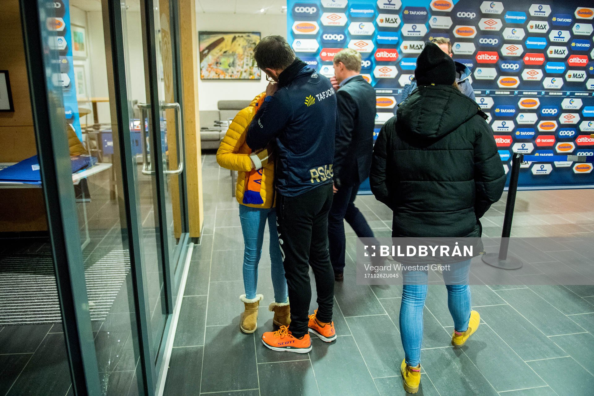 Trond Fredriksen, head coach of Aalesund, with his family