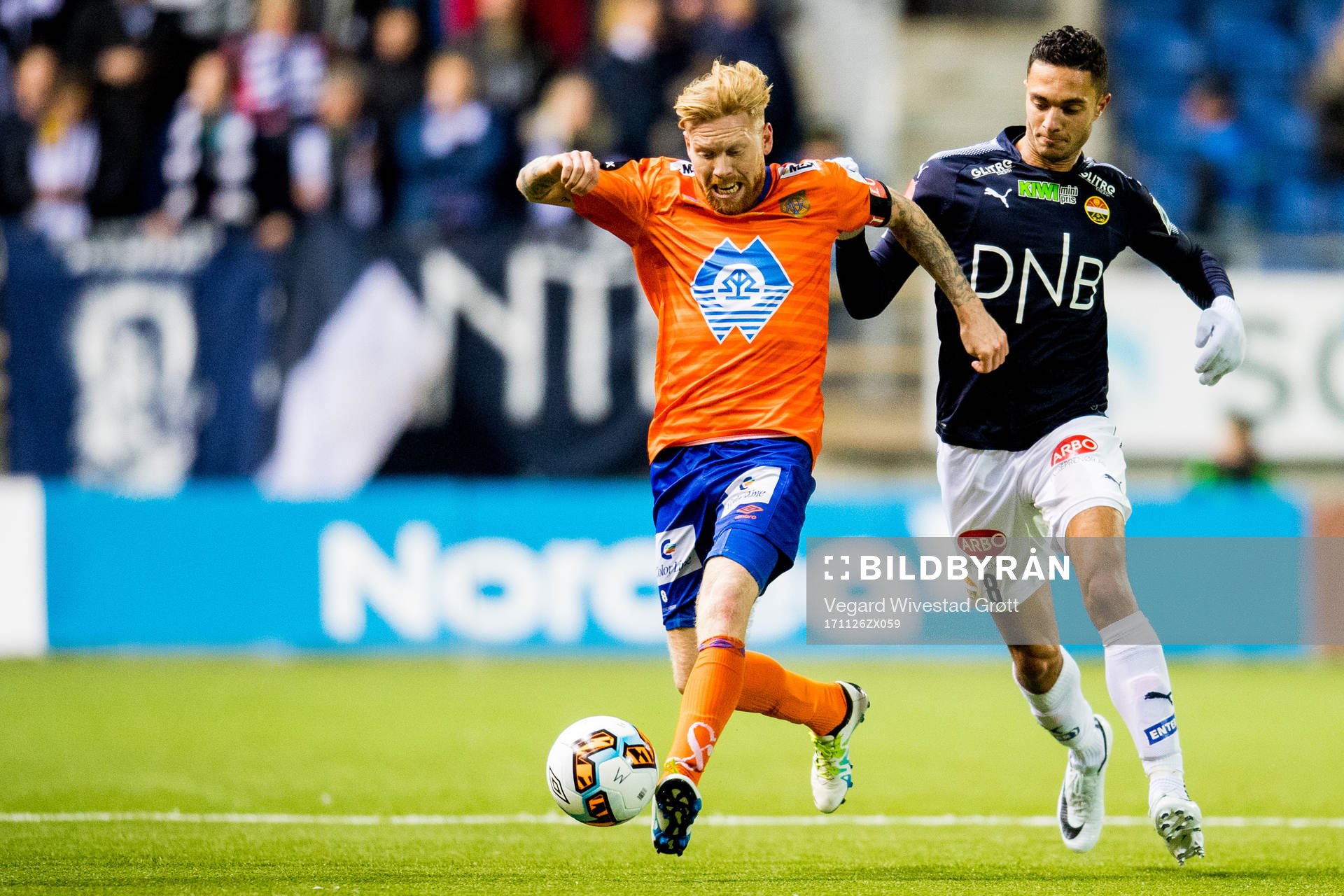 Fredrik Carlsen of Aalesund and Bassel Jradi of