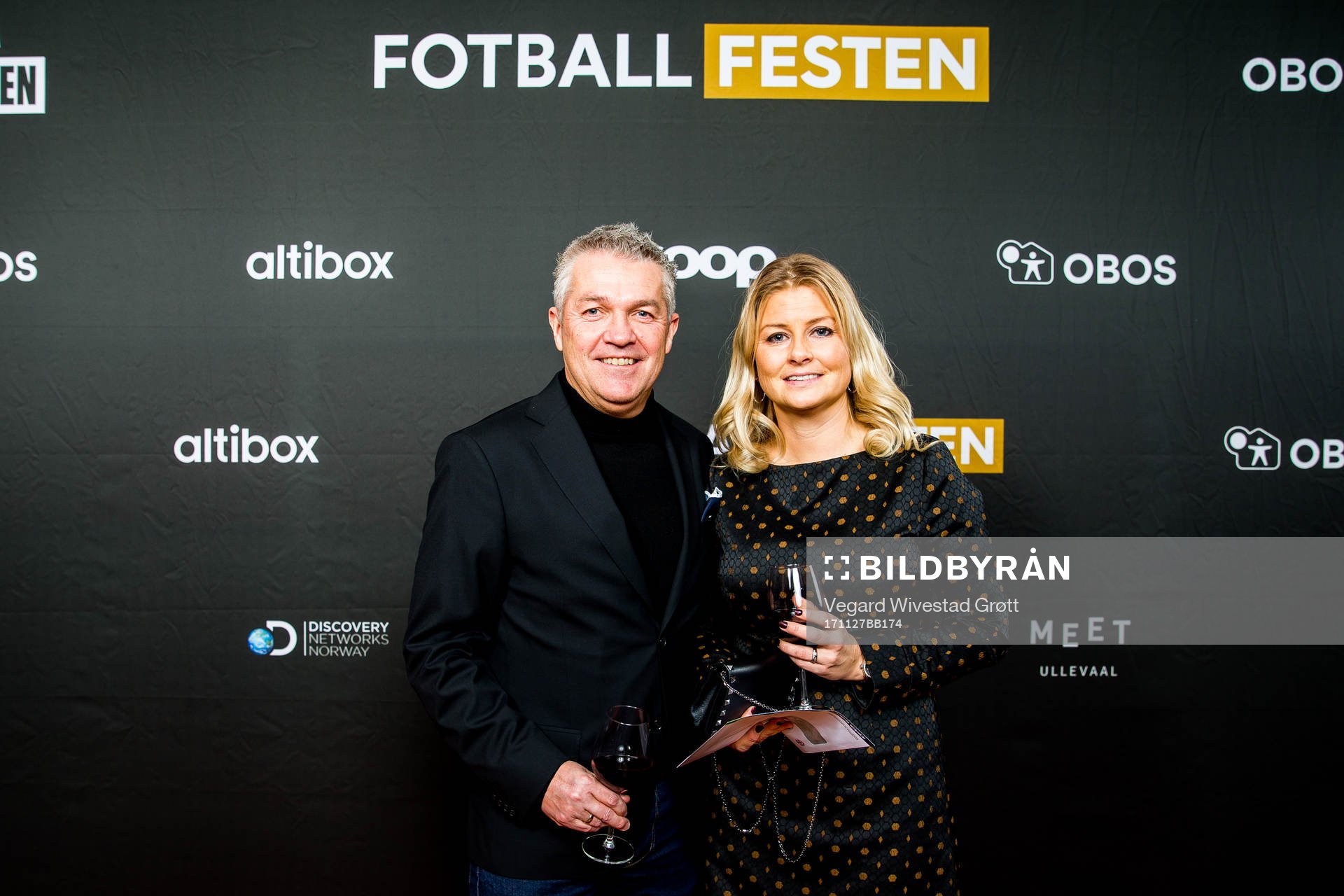 Kåre Ingebrigtsen, head coach of Rosenborg, and his wife