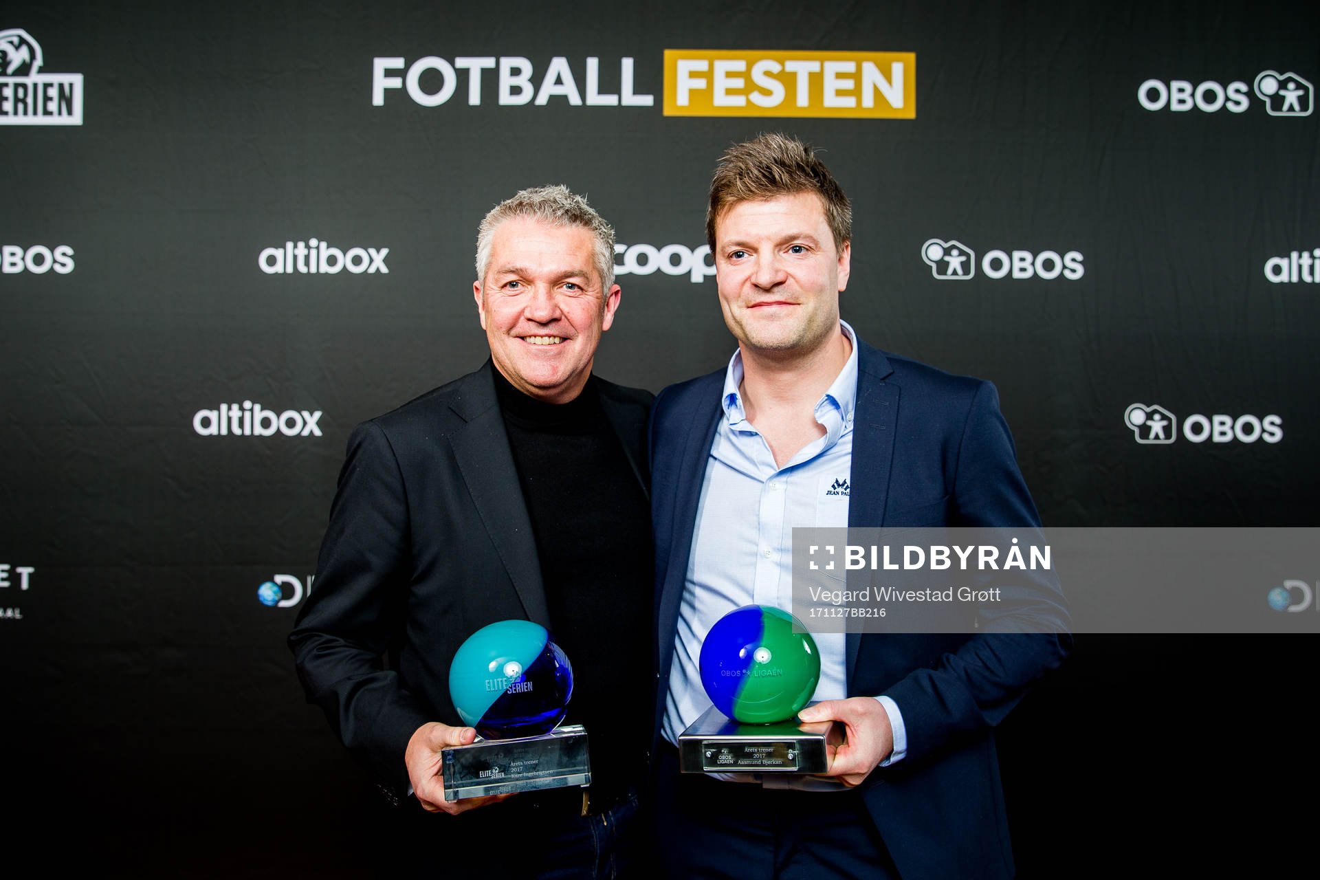 Kåre Ingebrigtsen of Rosenborg and Aasmund Bjørkan of