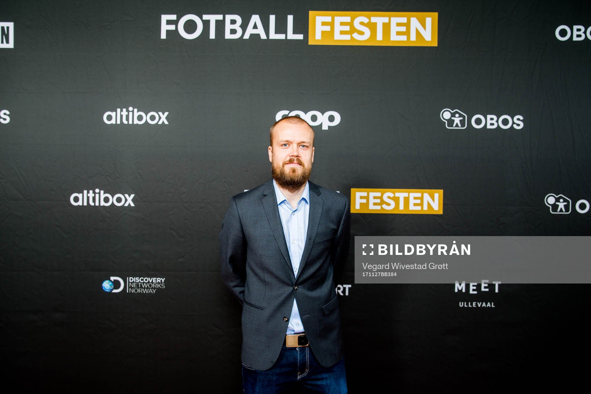 Christian Grindheim of Vålerenga poses for a portrait during Fotballfesten on November 27, 2017 in Oslo.