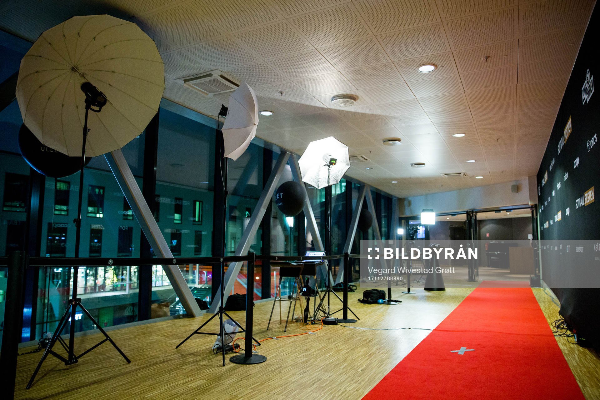 General view of the red carpet
