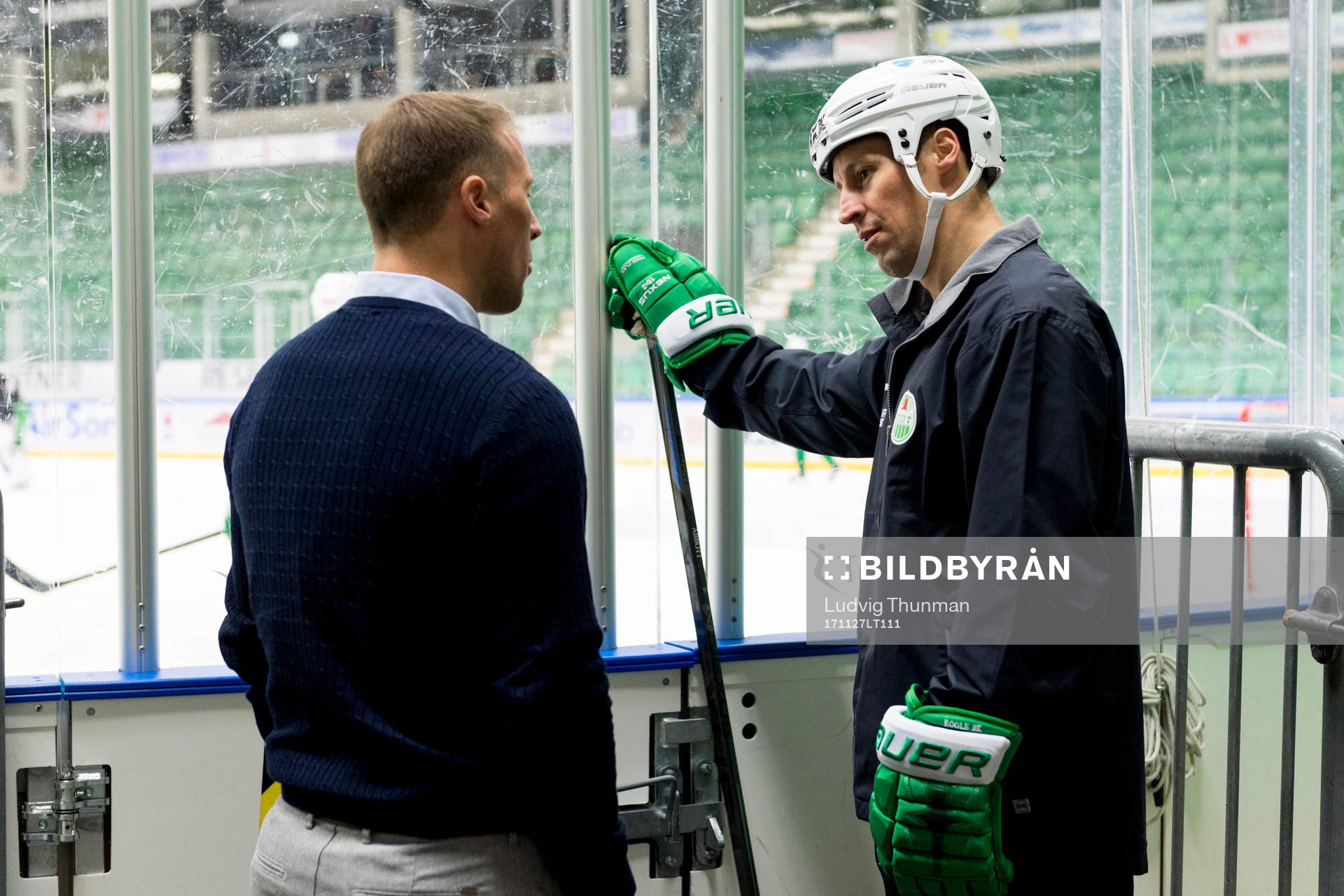 Rögles sportchef Chris Abbott och tränare Cam Abbott i