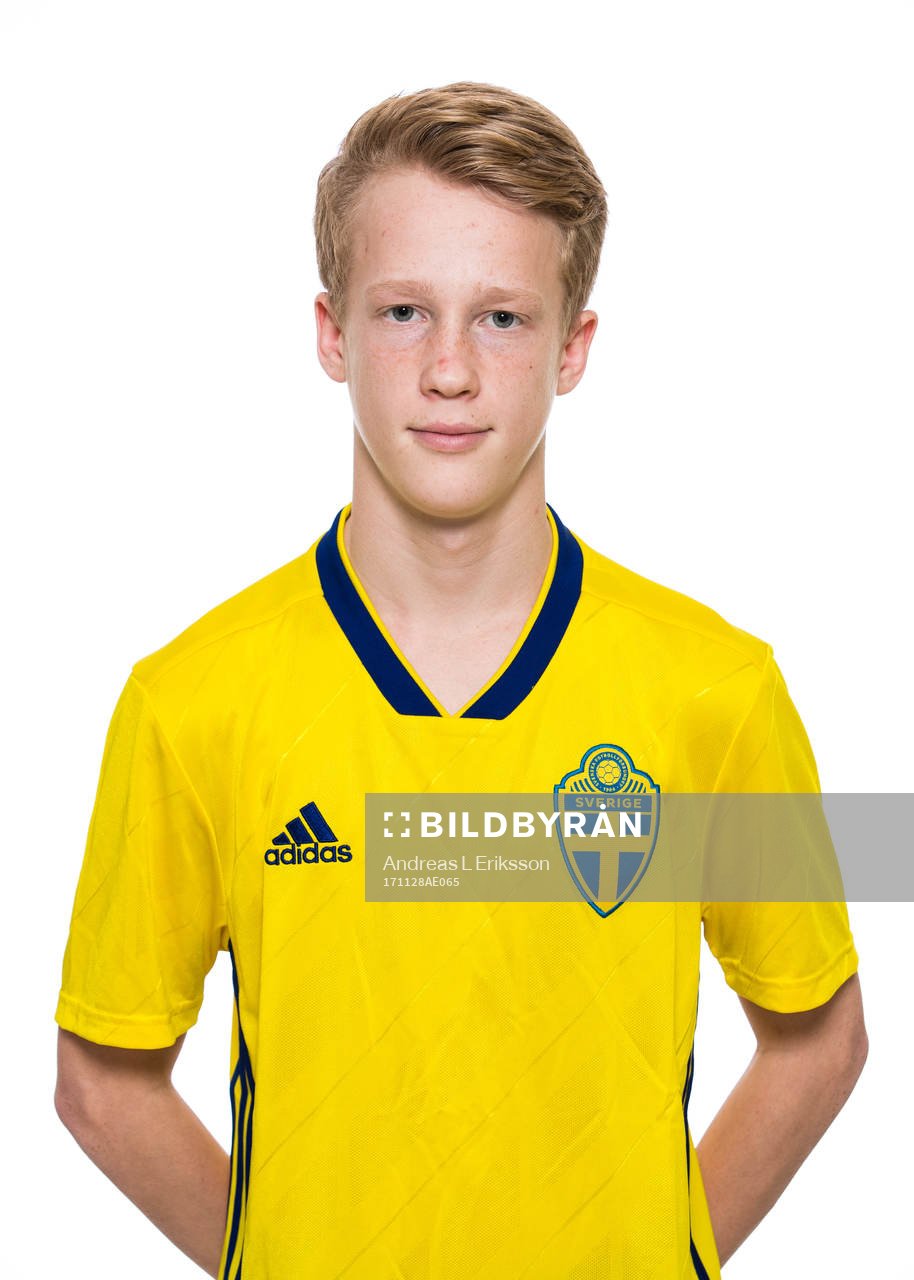 David Edvardsson i P15/02-landslaget poserar för ett porträtt den 28 november 2017 i Stockholm. 