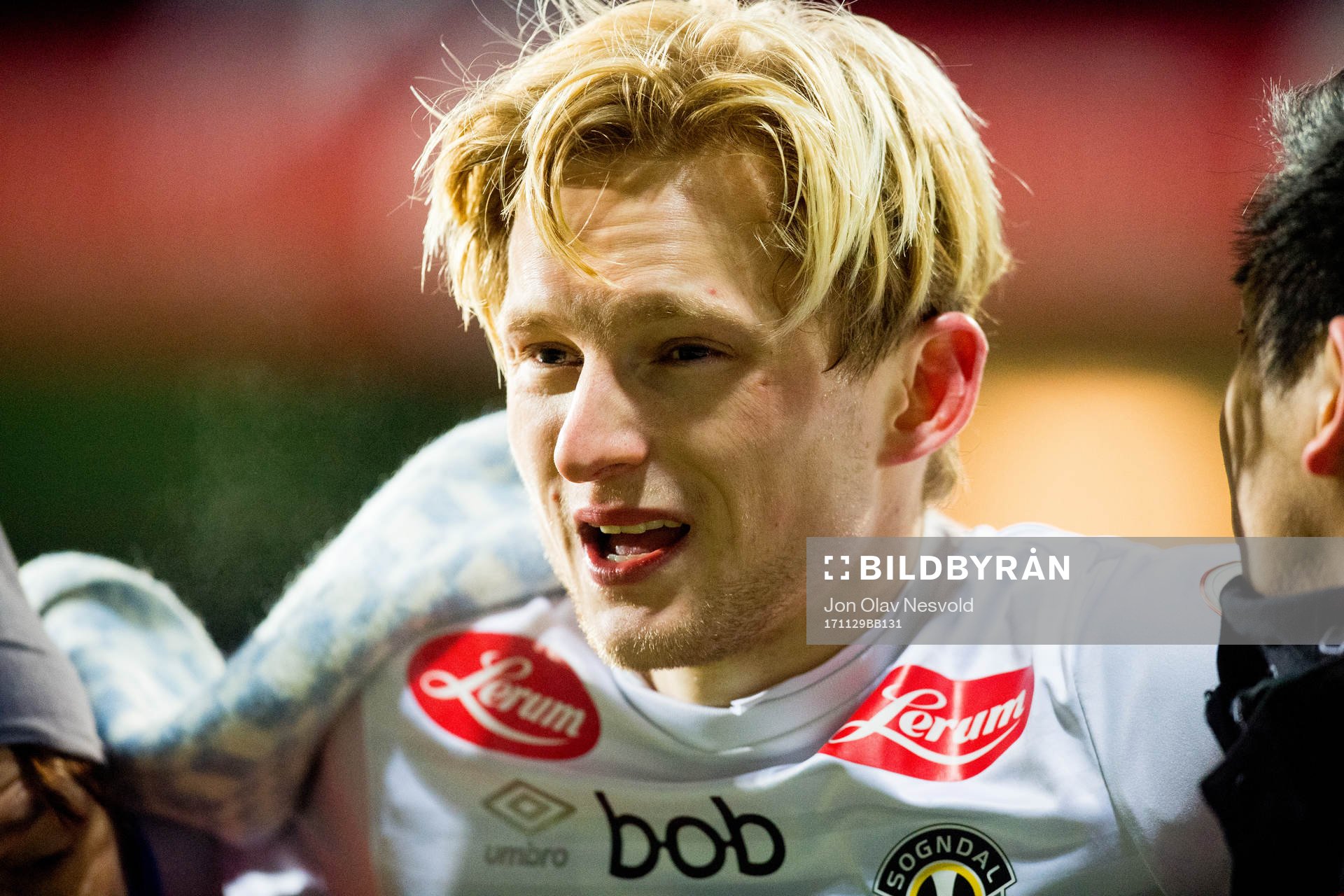 Eirik Birkelund of Sogndal with an injury