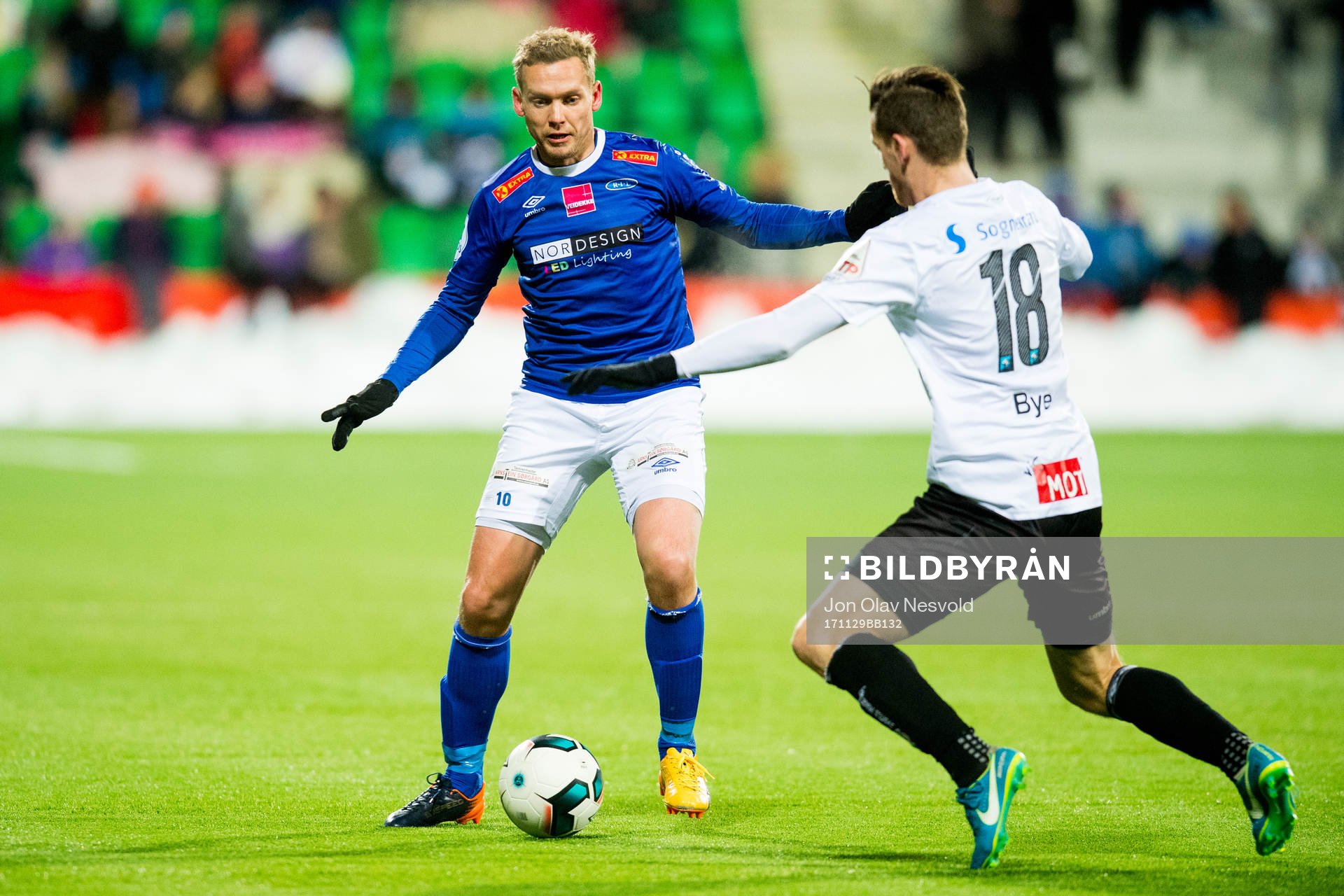 Øyvind Storflor of Ranheim and Bendik Bye of Sogndal