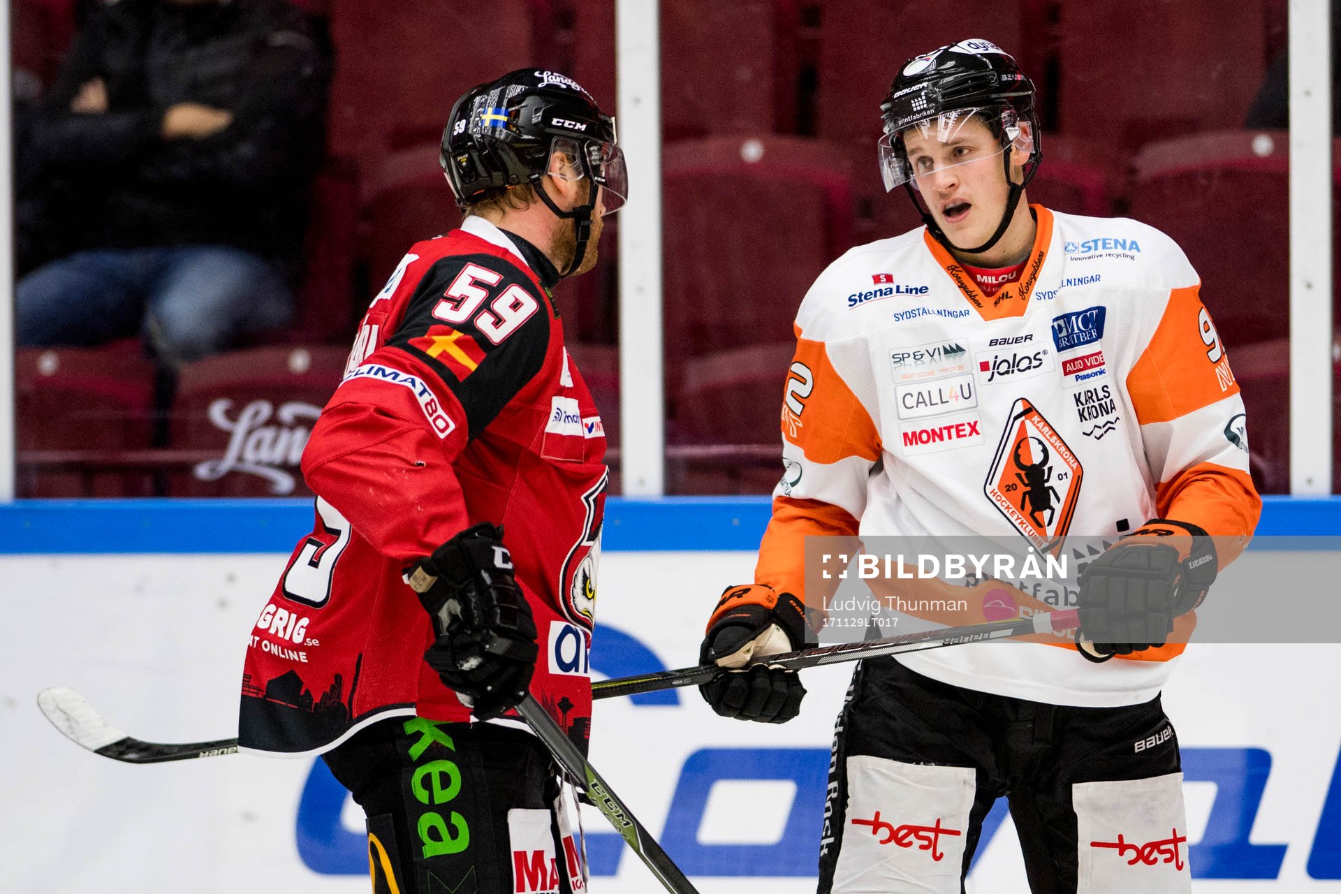 Malmö Redhawks Anton Mylläri och Karlskronas Henrik