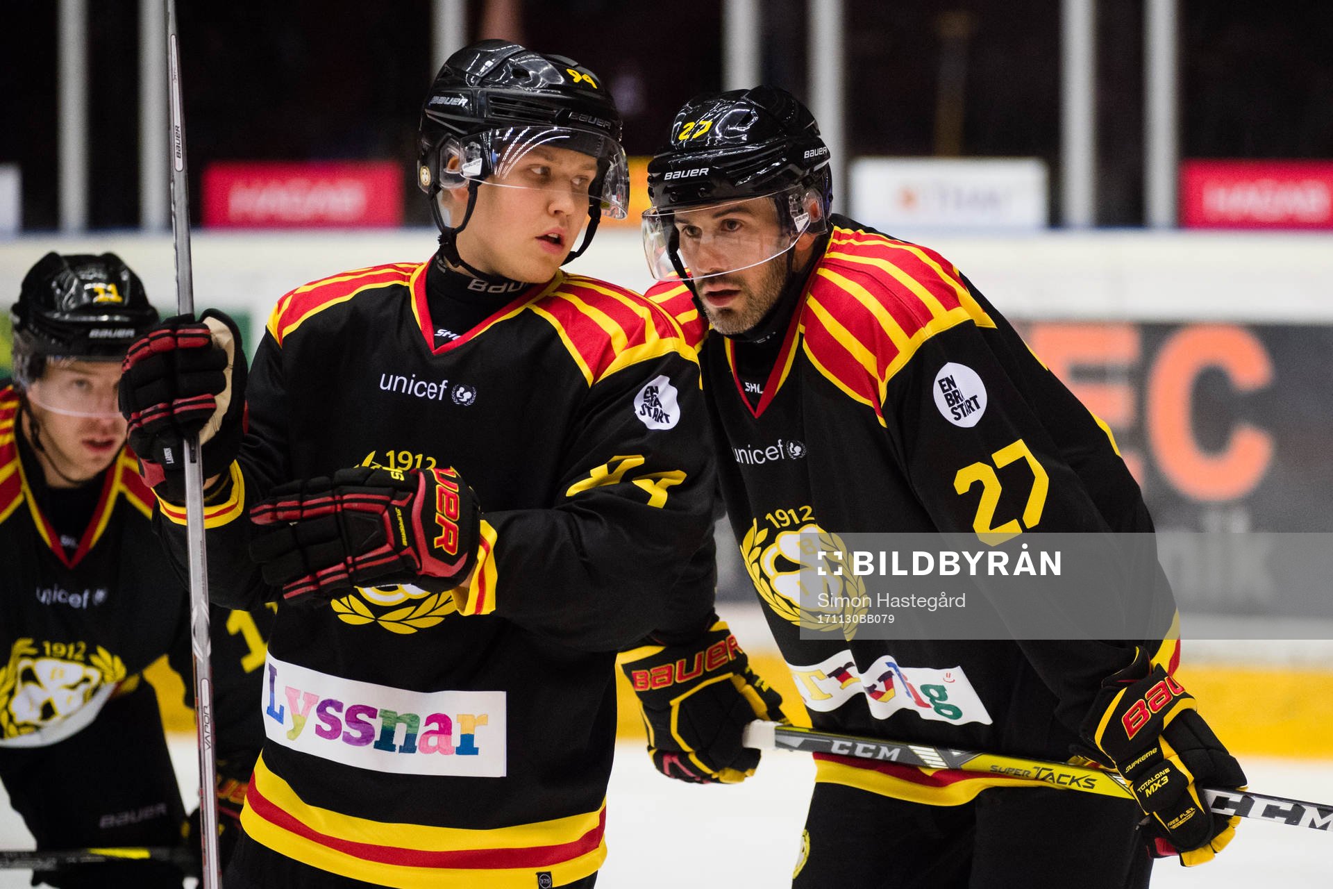Brynäs Kevin Clark , Henrik Larsson och Drew Miller
