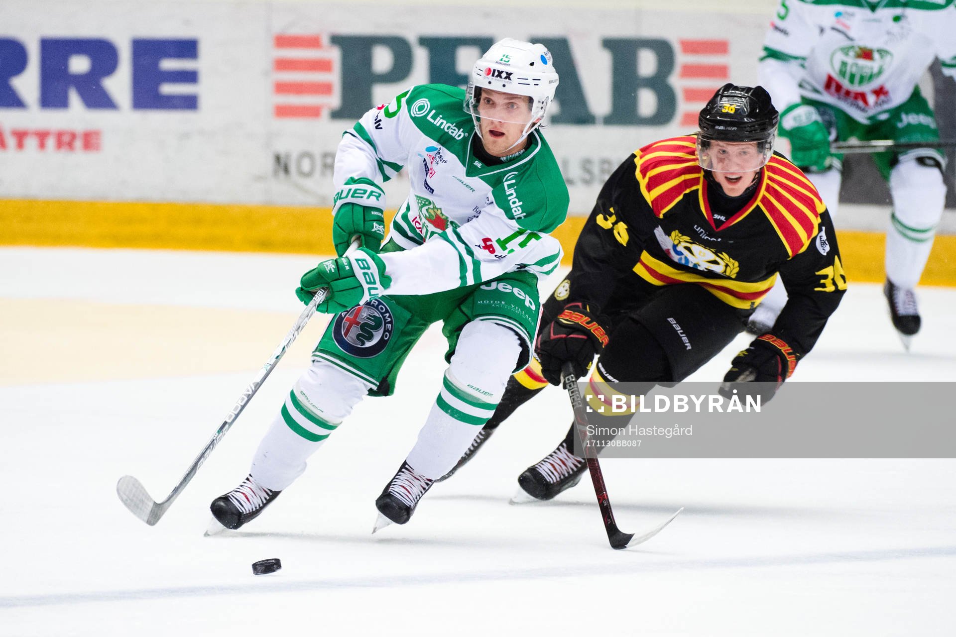 Rögles Simon Ryfors och Brynäs Linus Ölund