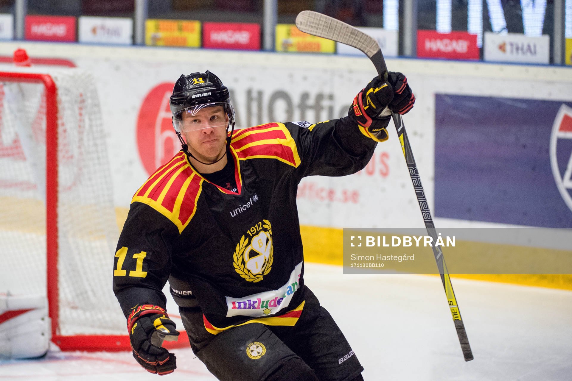 Brynäs Kevin Clark jublar