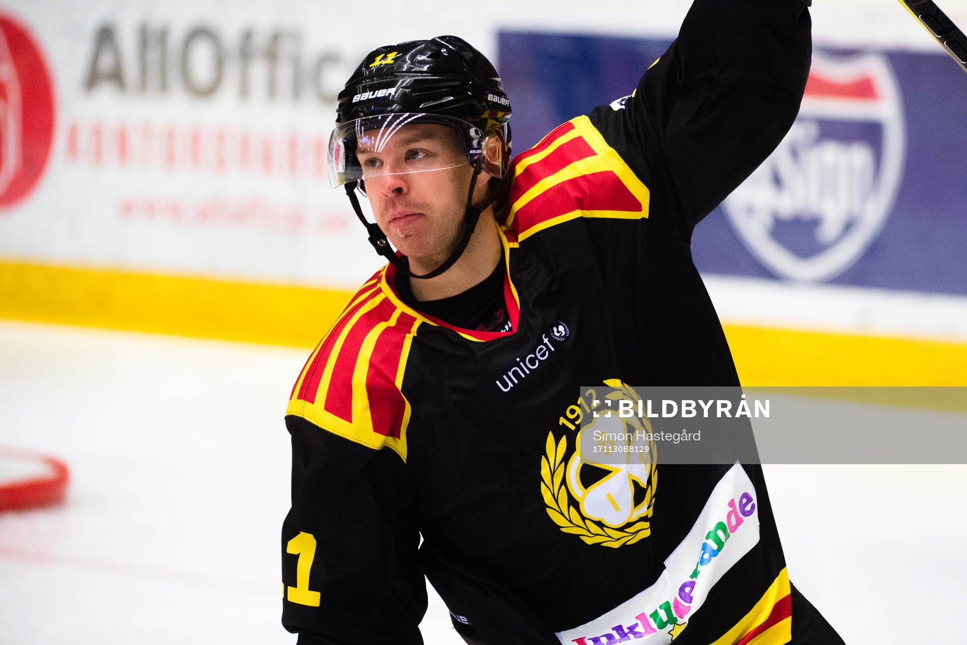 Brynäs Kevin Clark jublar