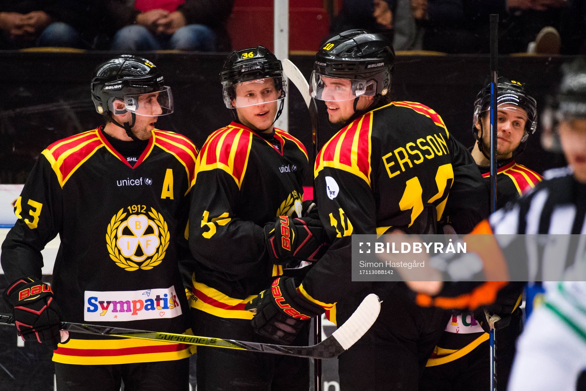 Brynäs Ryan Gunderson, Linus Ölund, Marcus Ersson och