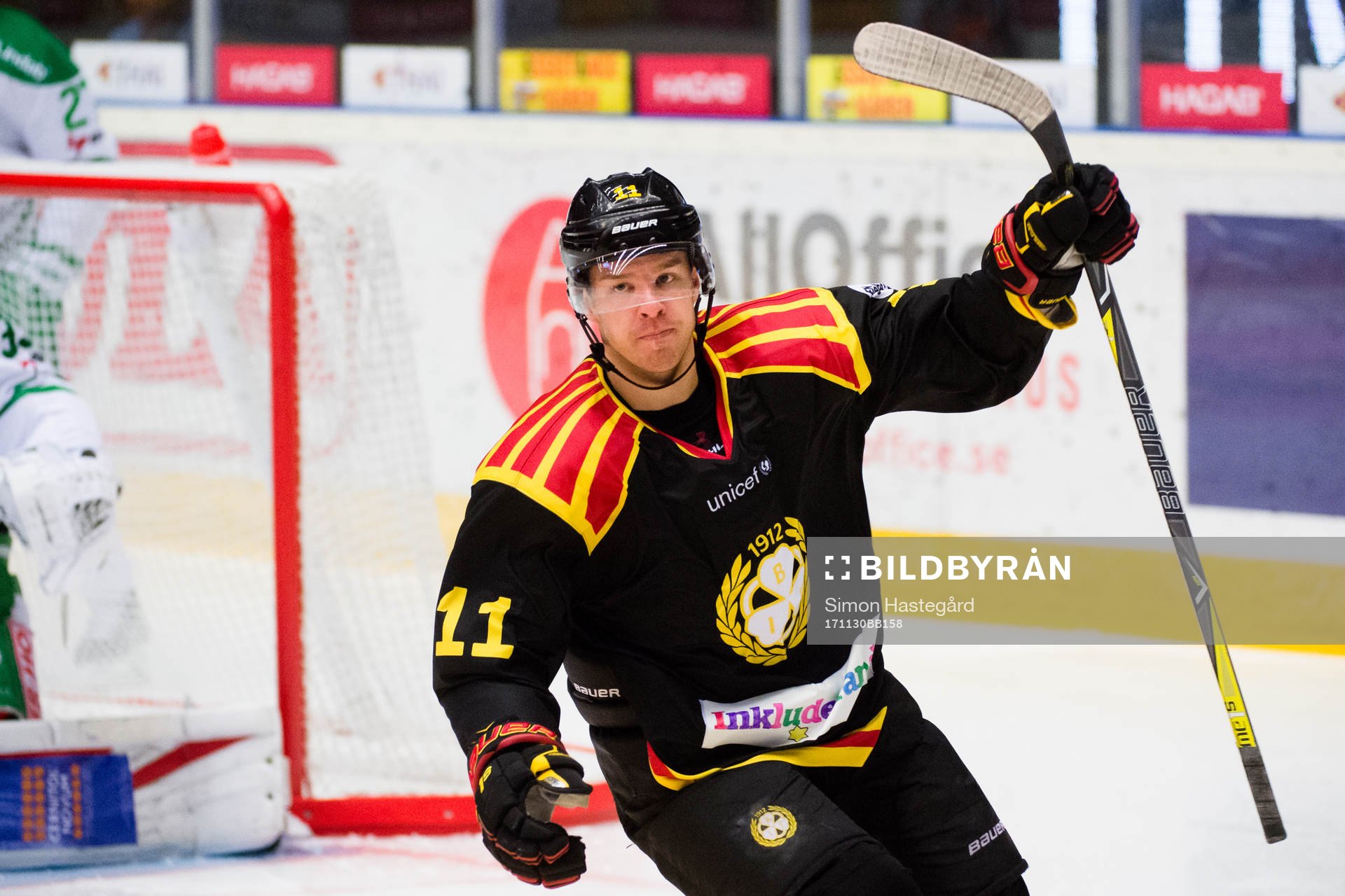 Brynäs Kevin Clark jublar