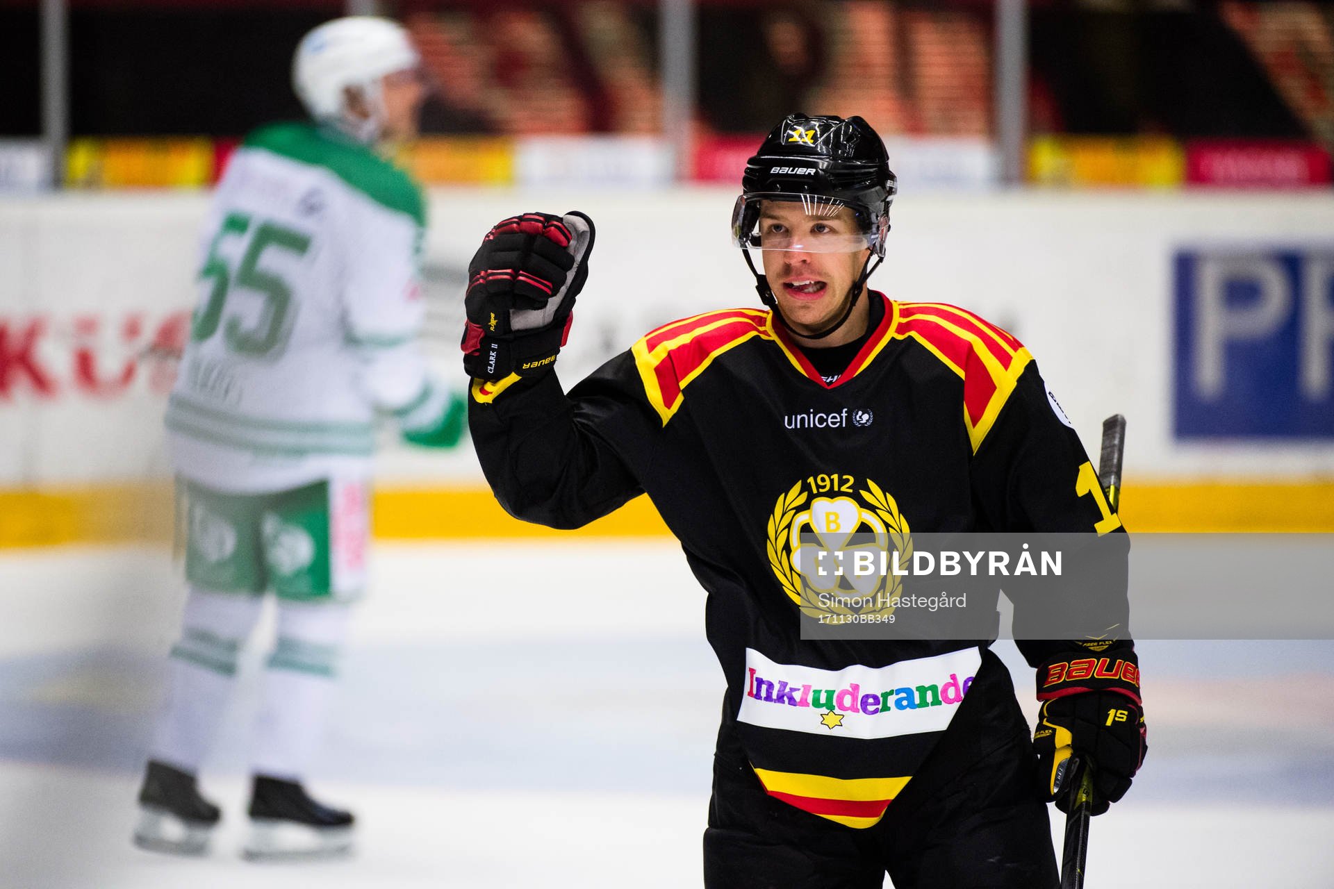 Brynäs Kevin Clark jublar