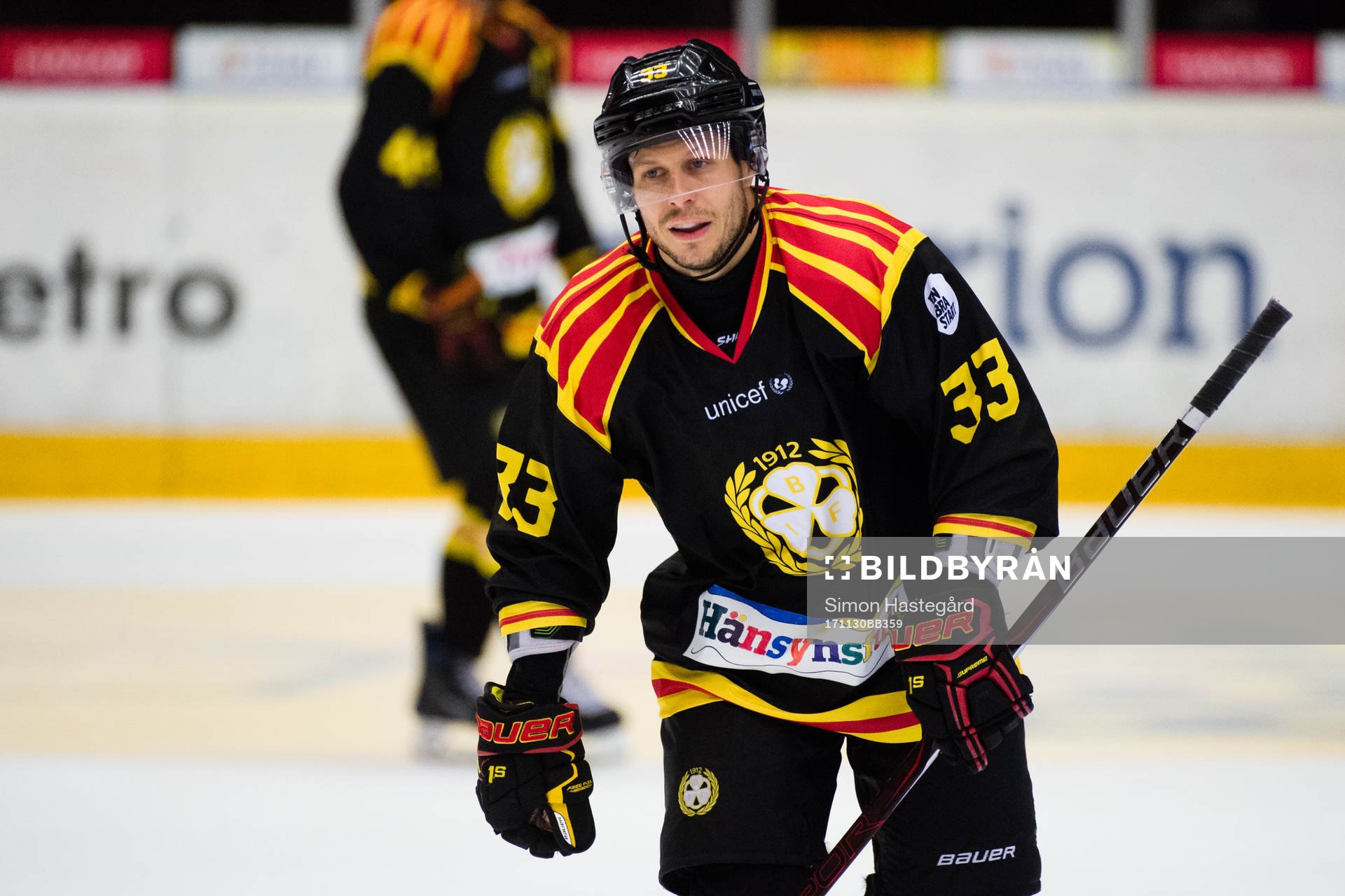 Brynäs Elias Fälth  nder ishockeymatchen i SHL mellan