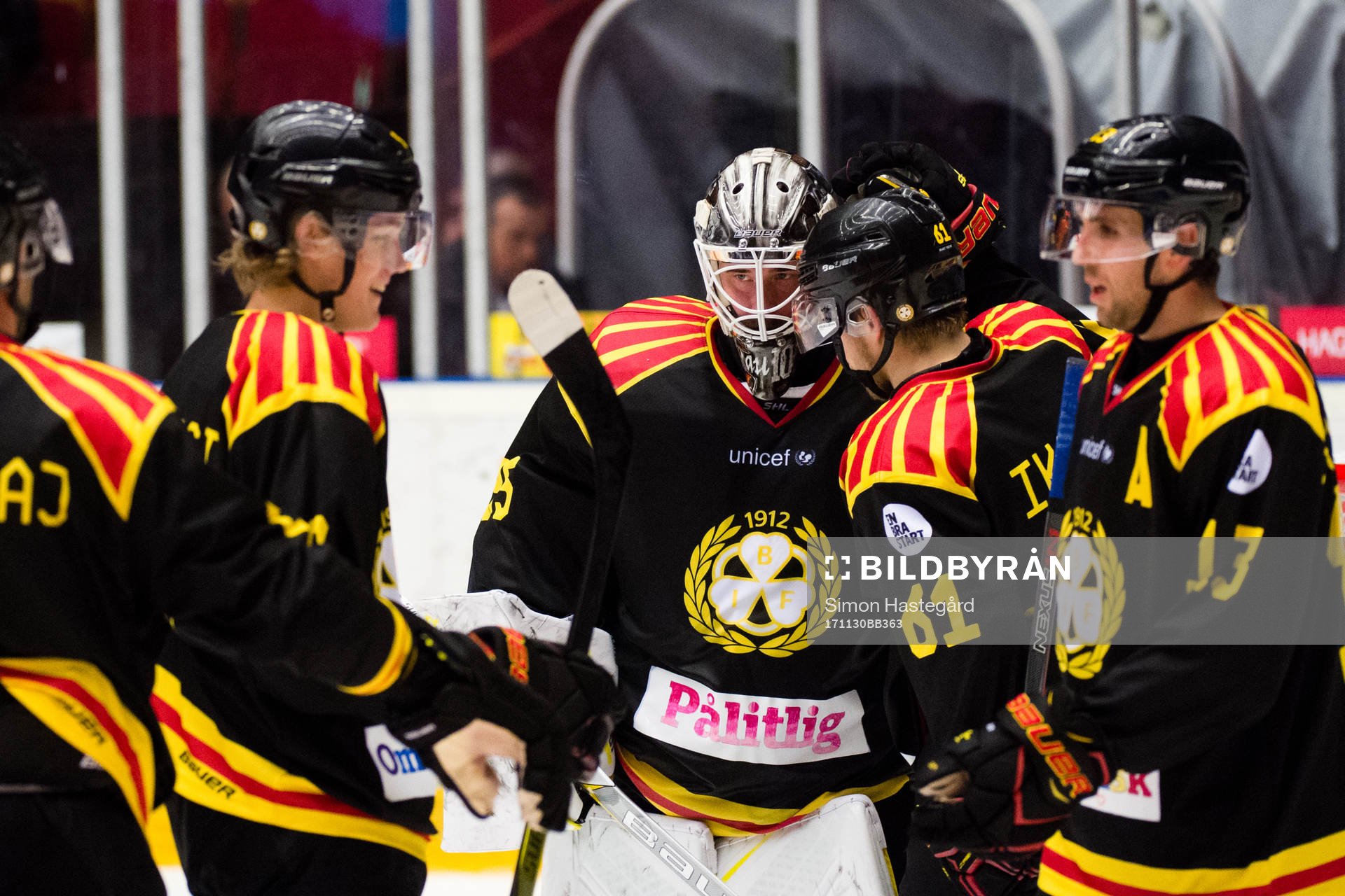 Brynäs målvakt David Rautio jublar