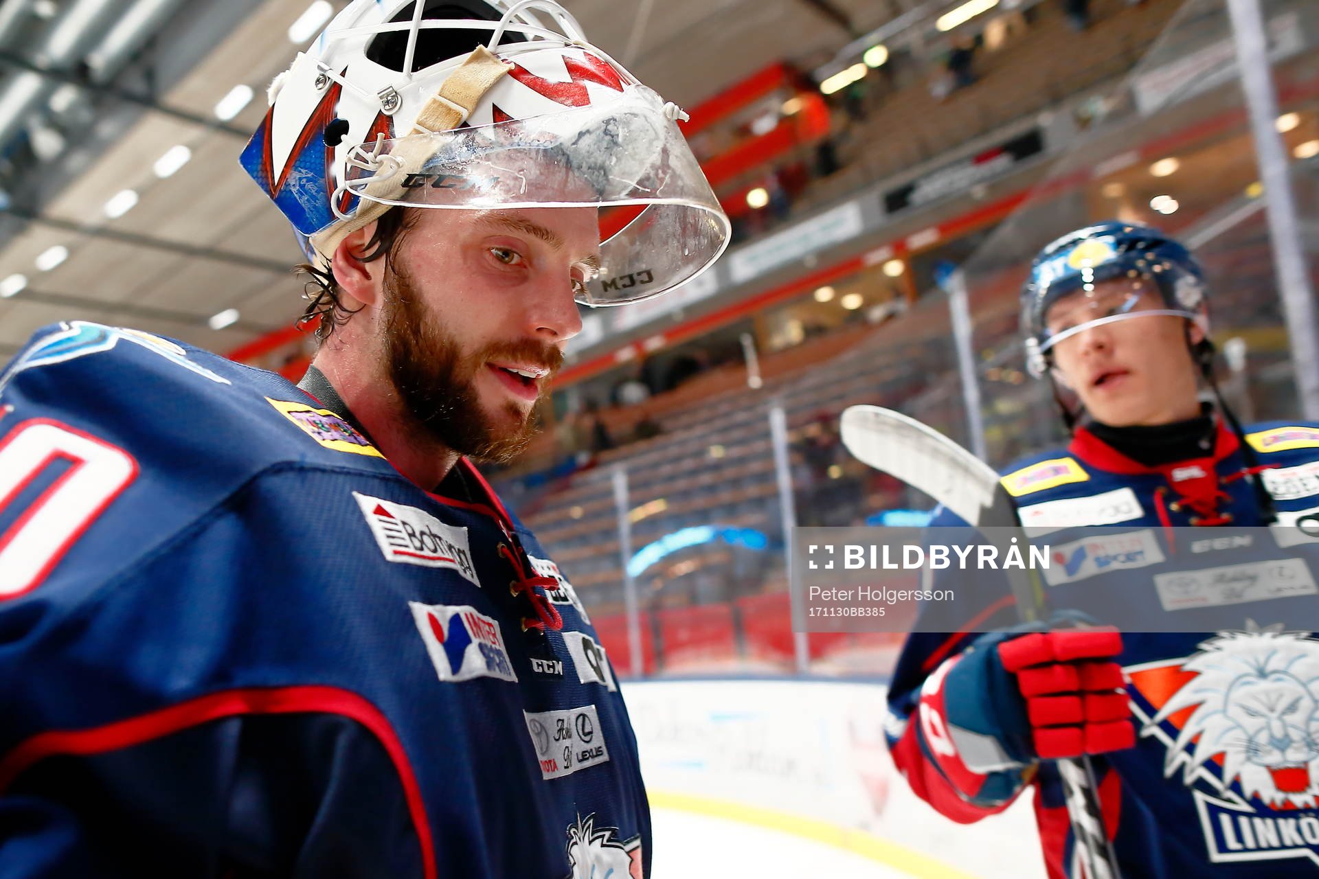 Linköpings målvakt Jonas Gustavsson jublar