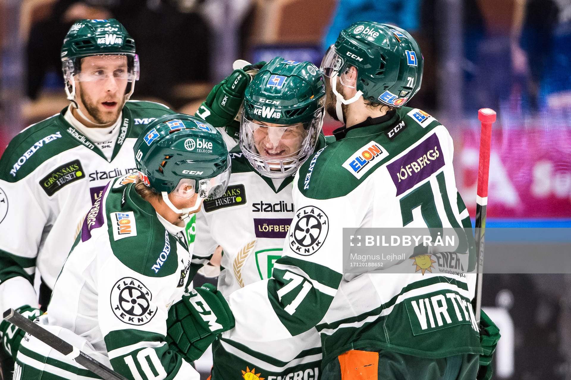 Färjestads Marcus Nilsson, Niklas Fogström Jesse Virtanen