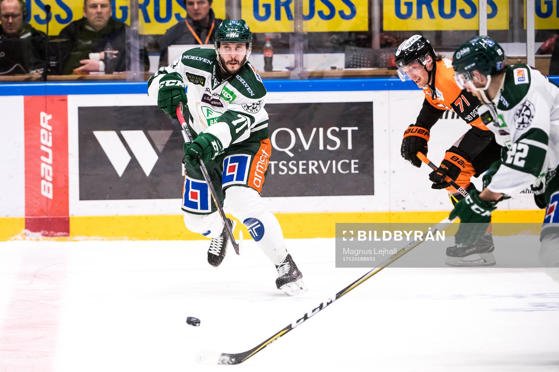 Färjestads Jesse Virtanen och Karlskronas Joseph Jonsson