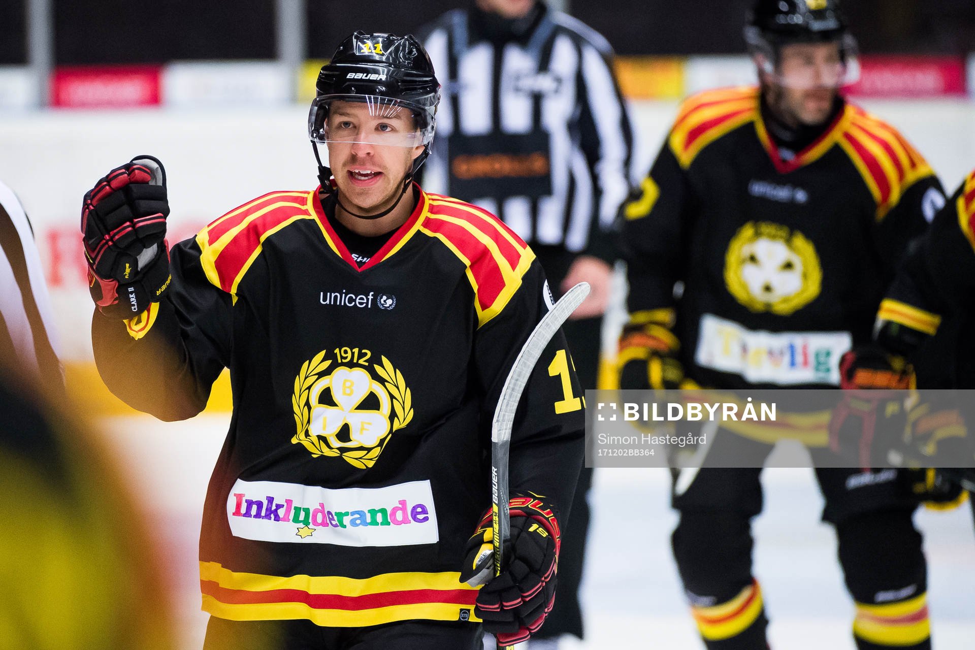 Brynäs Kevin Clark jublar