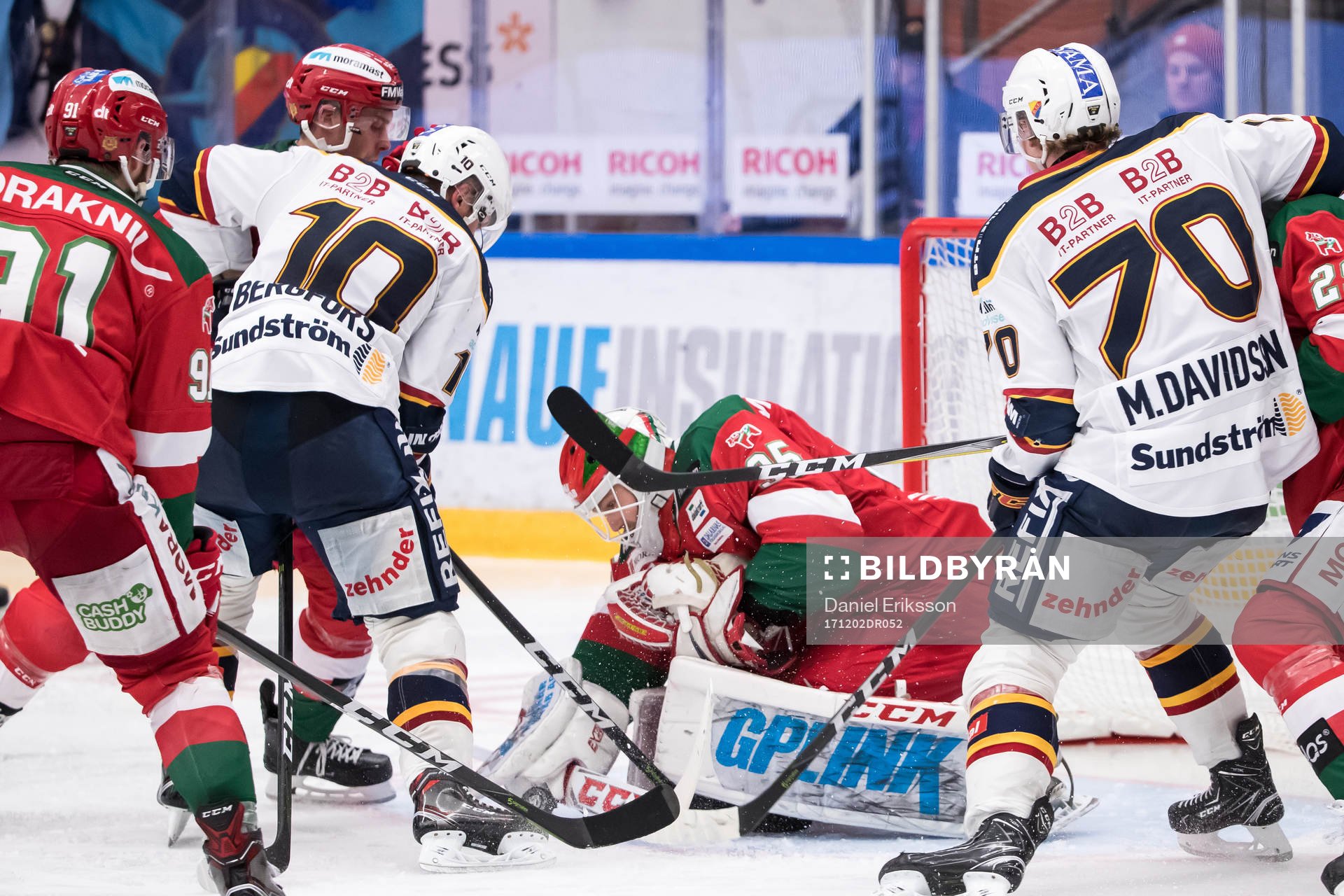 Moras målvakt Christian Engstrand och Djurgårdens Niclas