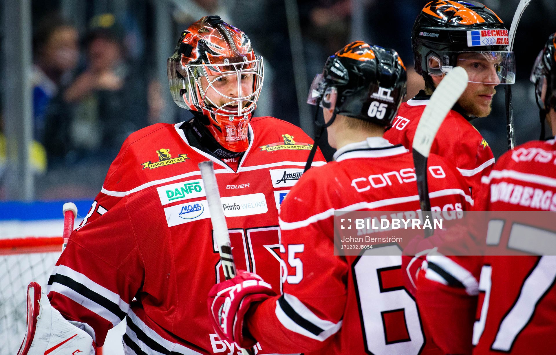 Örebros målvakt Eero Kilpeläinen och Sakari Manninen