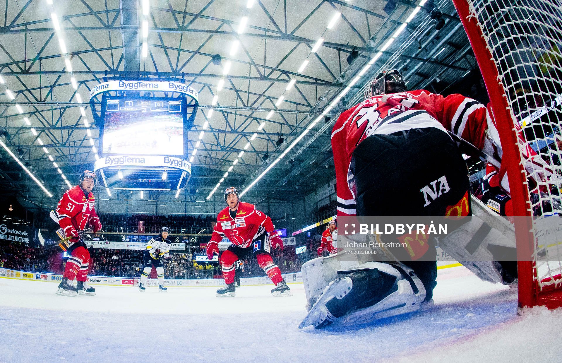 Örebros Gustav Franzén, Tyson Spink och målvakt Eero