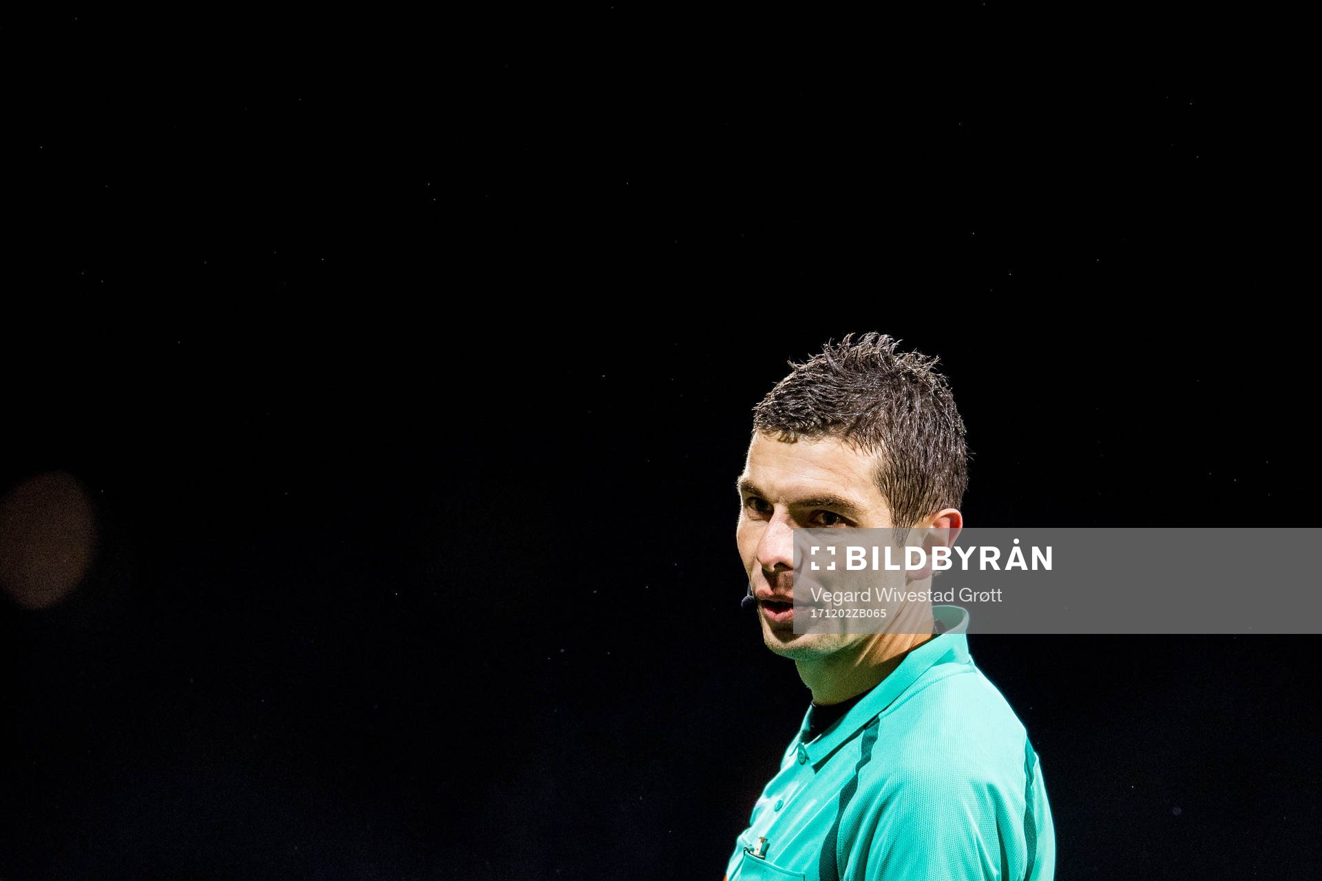 Referee Tore Hansen during the playoff match between Ranheim and Sogndal on December 2, 2017 in Trondheim.