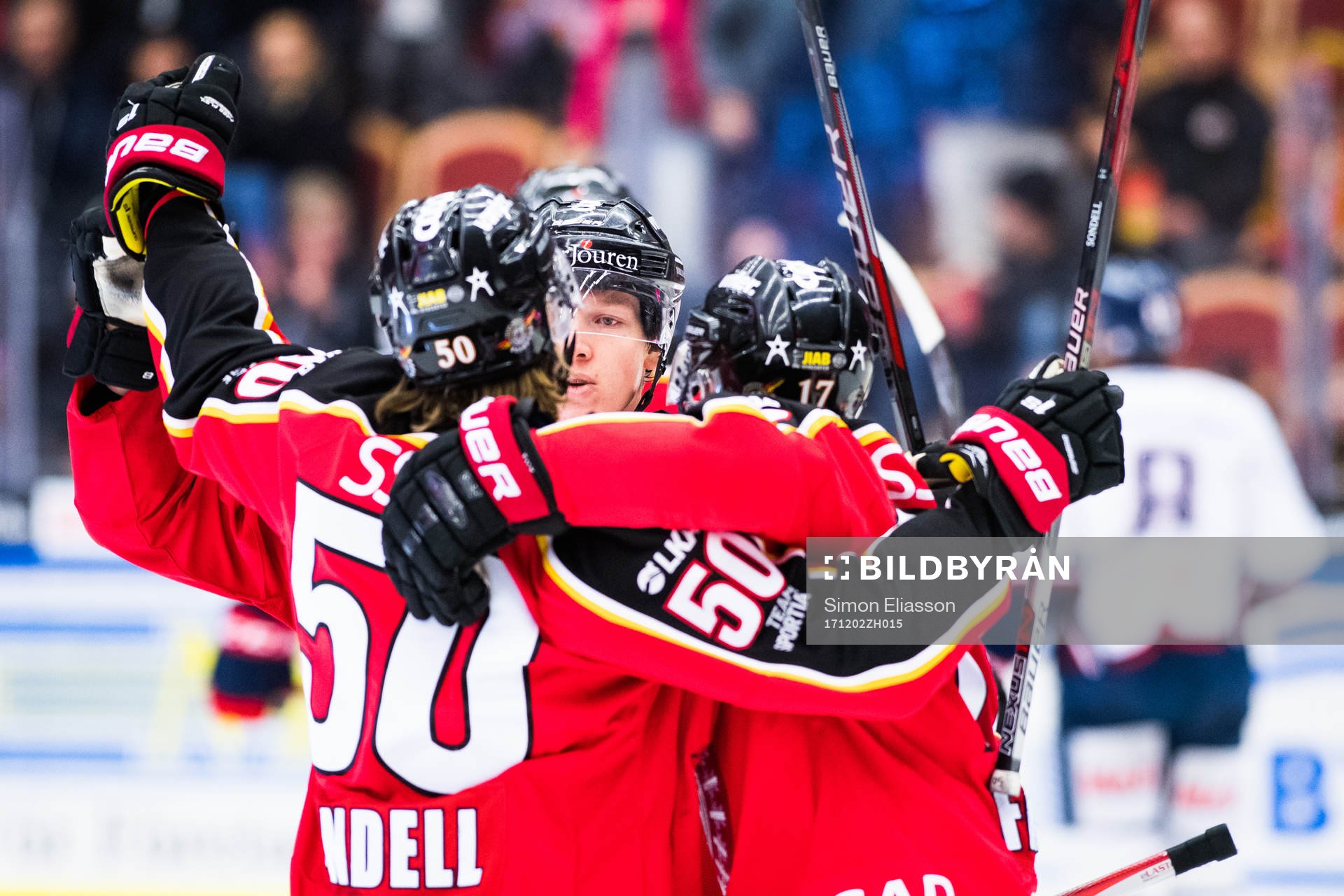Luleås Gustav Rydahl, Daniel Sondell och Andreas Falk
