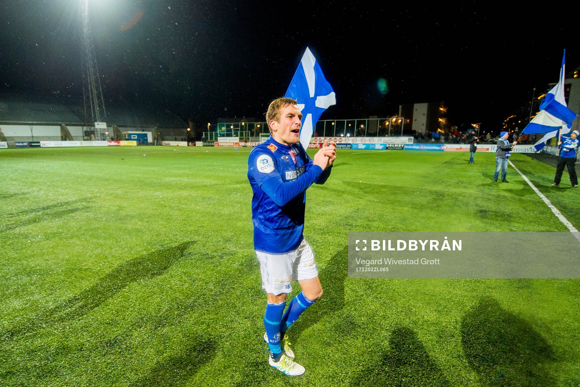 Kristoffer Lie Løkberg of Ranheim celebrates being