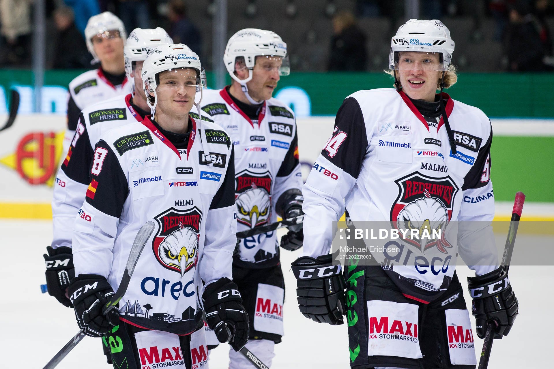 Malmö Redhawks Johan Olofsson och Marcus Sylvegård