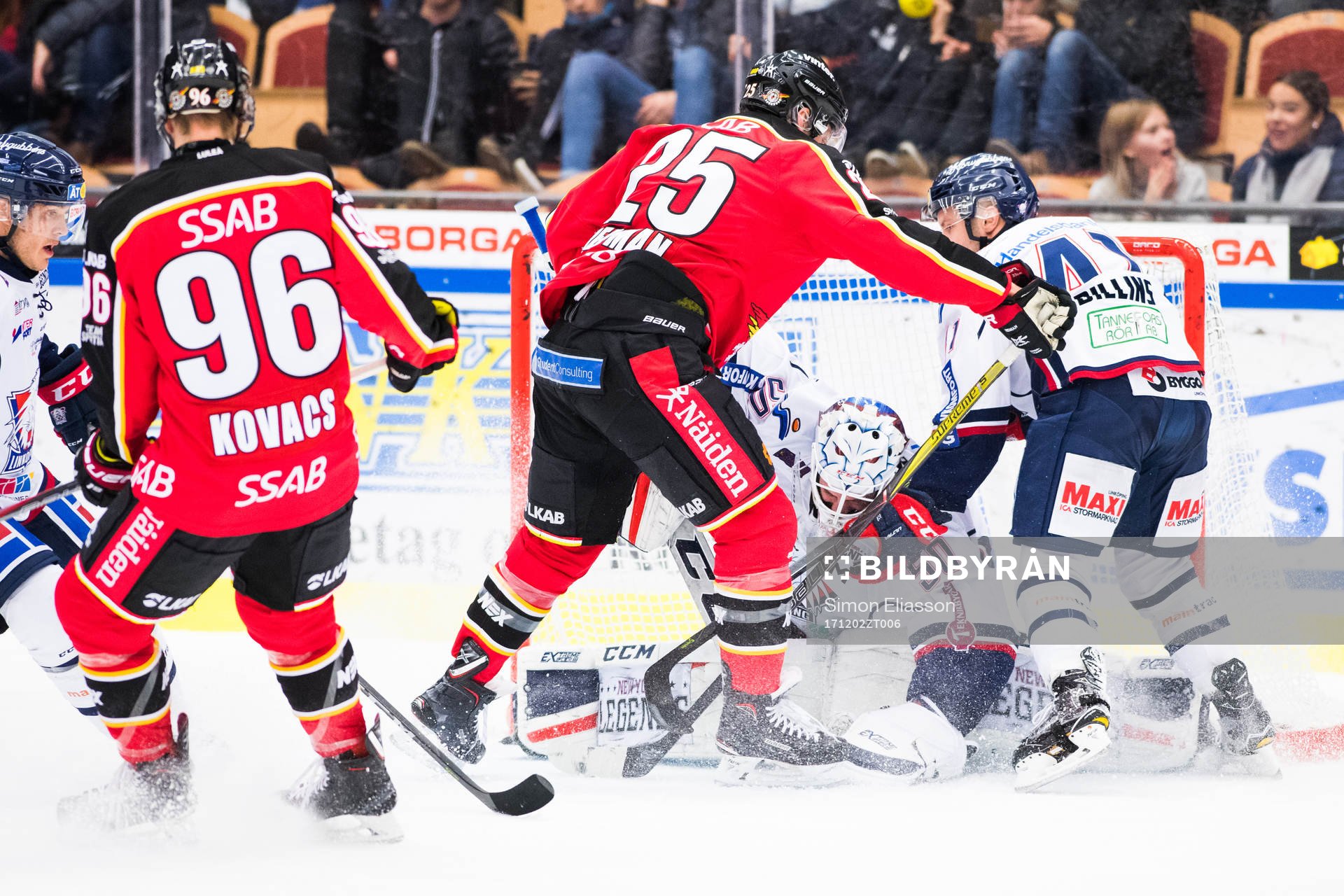 Linköpings målvakt Jonas Gustavsson och Luleås Anton
