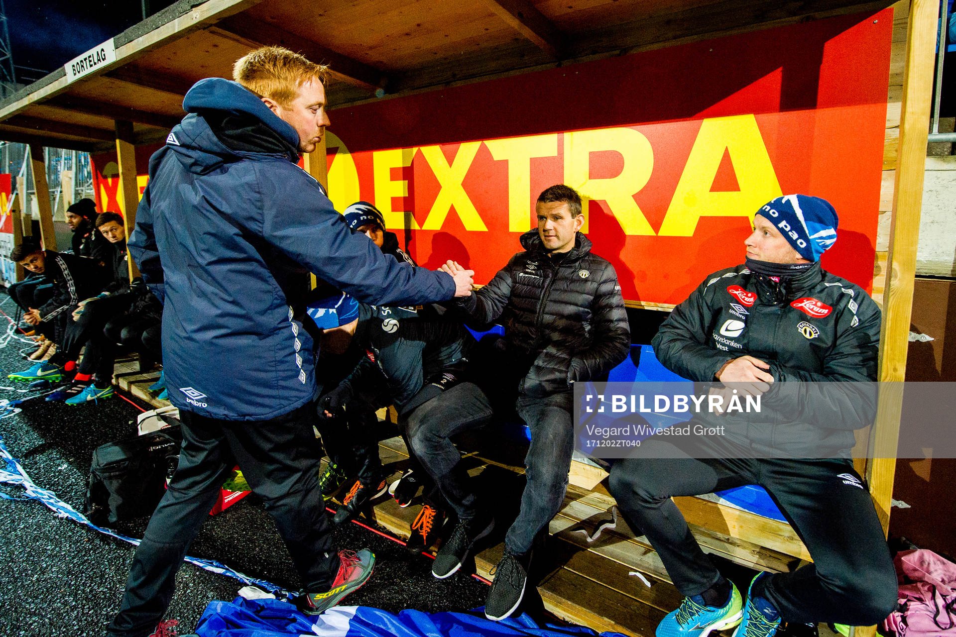 Svein Maalen, head coach of Ranheim, and Eirik Bakke, head