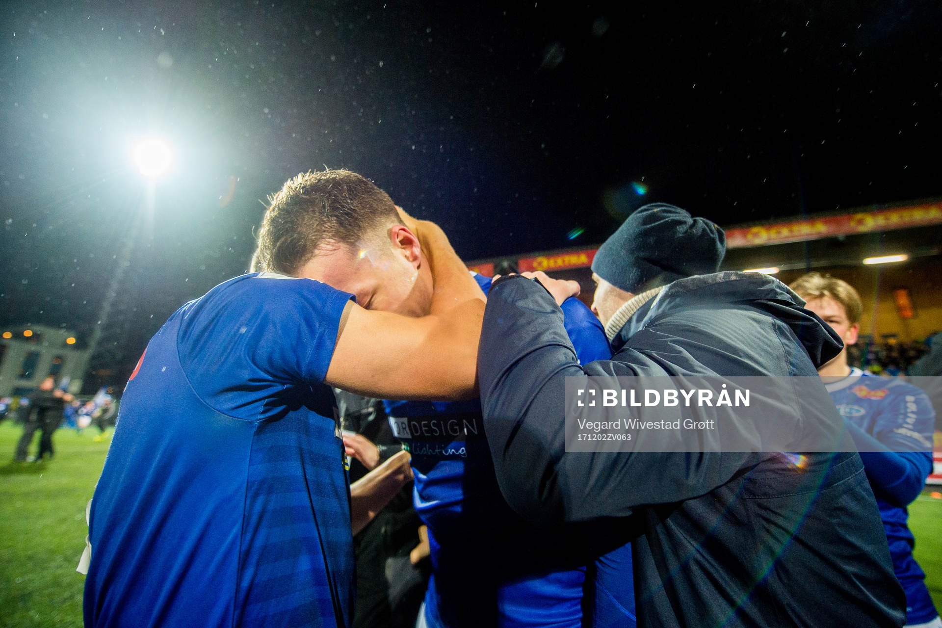 Michael Karlsen of Ranheim reacts being promoted to