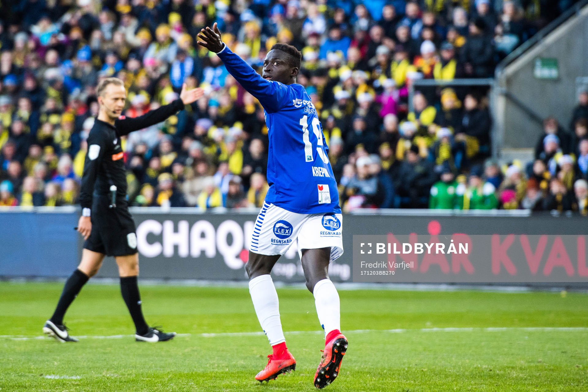 Krepin Diatta of Sarpsborg 08 reacts