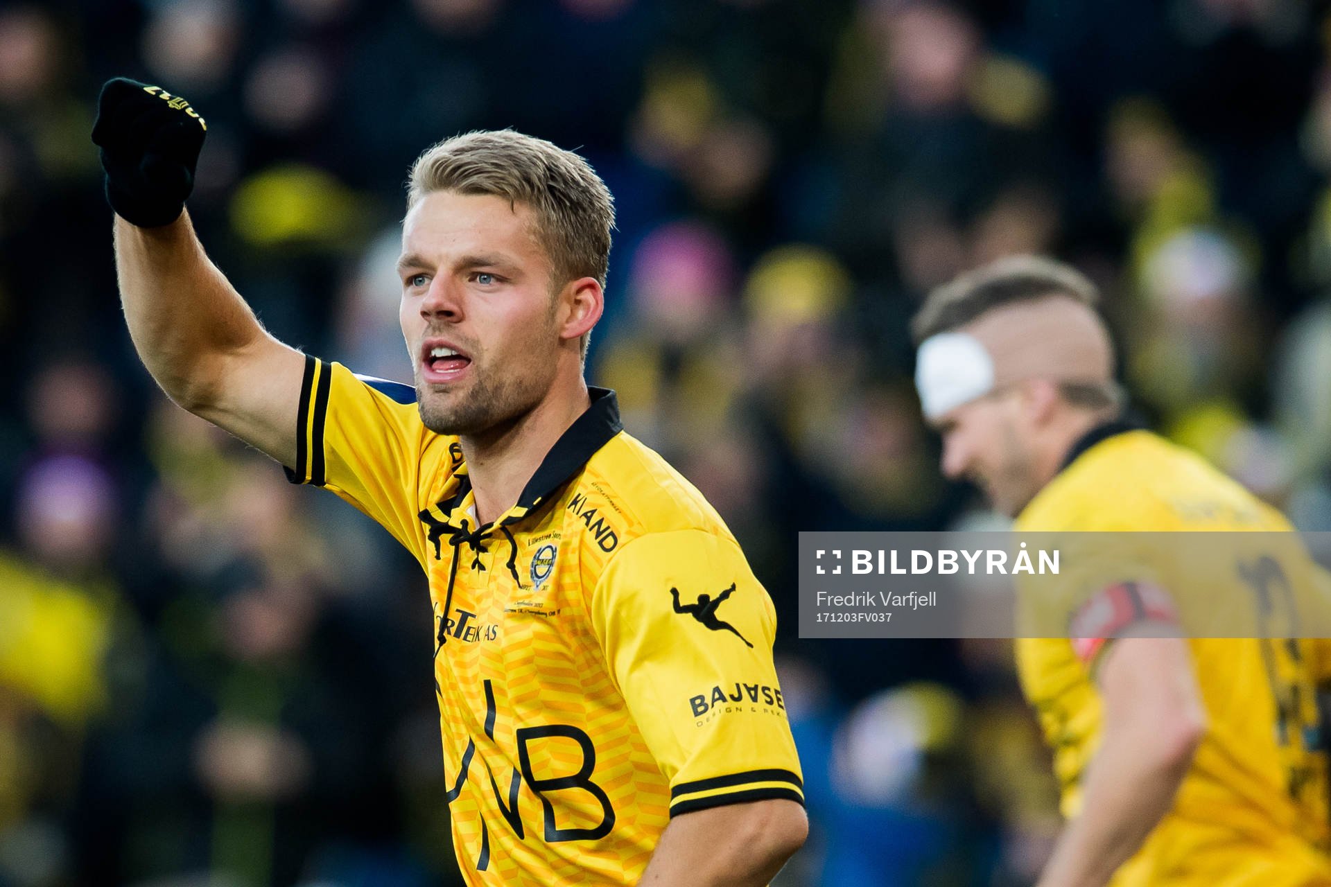 Mats Haakenstad of Lillestrøm celebrates the 3-1 goal