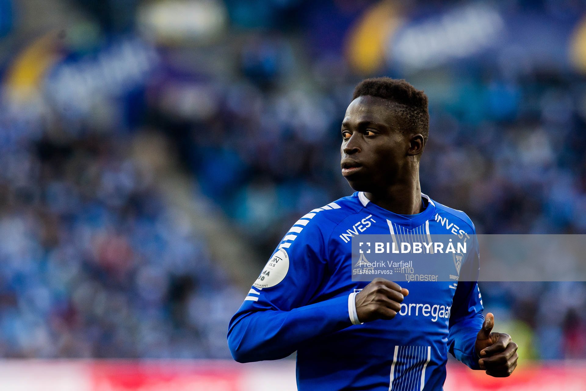 Krepin Diatta of Sarpsborg 08 during the cup final match between Lillestrøm and Sarpsborg 08 on December 3, 2017 in Oslo.