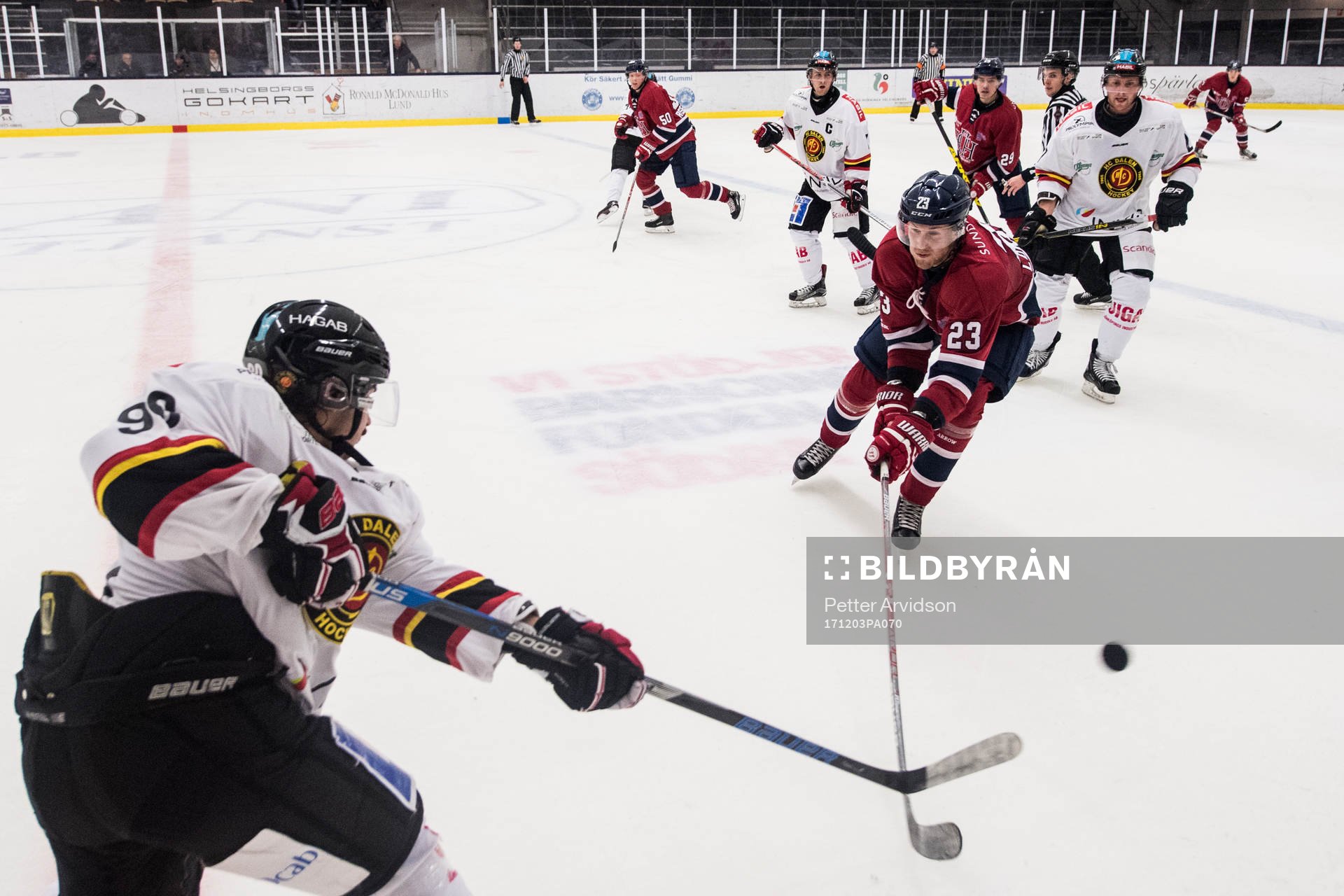Helsingborgs Jesper Lönnberg och Dalens Kevin Karlsson
