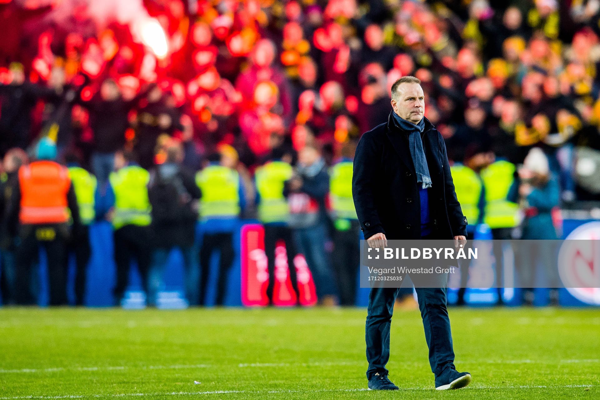 Geir Bakke, head coach of Sarpsborg 08, looks dejected