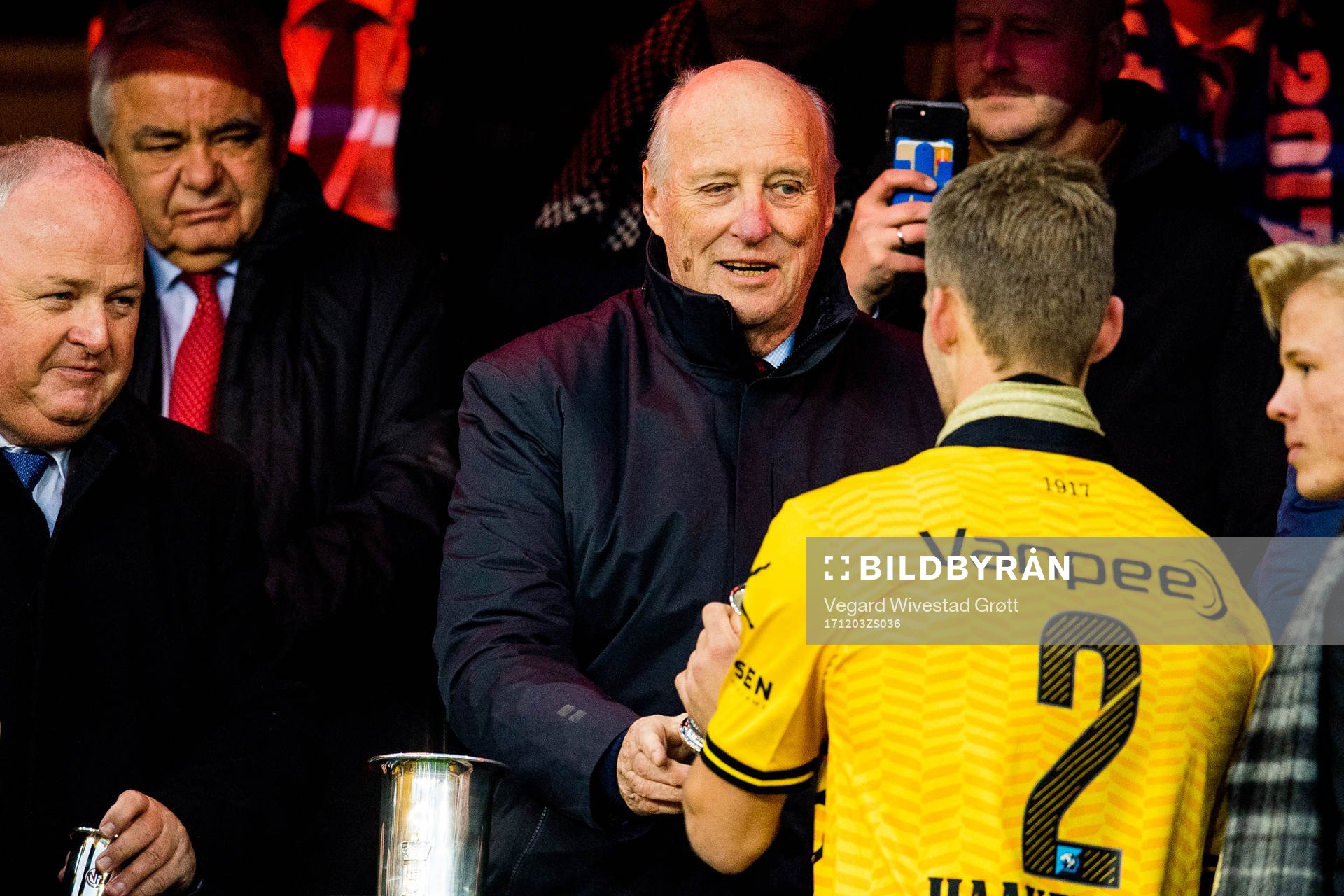 Mats Haakenstad of Lillestrøm with Terje Svendsen,