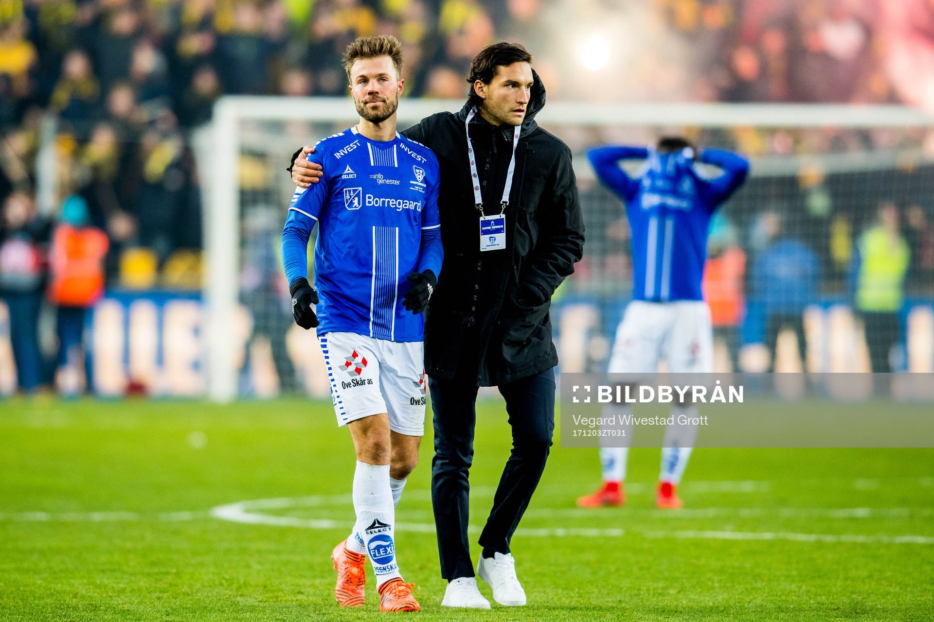Patrick Mortensen of Sarpsborg 08 looks dejected losing the