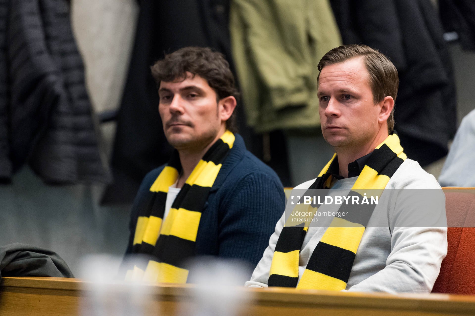 Miguel Angel Beas Martinez och Tobias Linderoth under IF Elfsborgs presskonferensen  den 6 december 2017 i Borås.