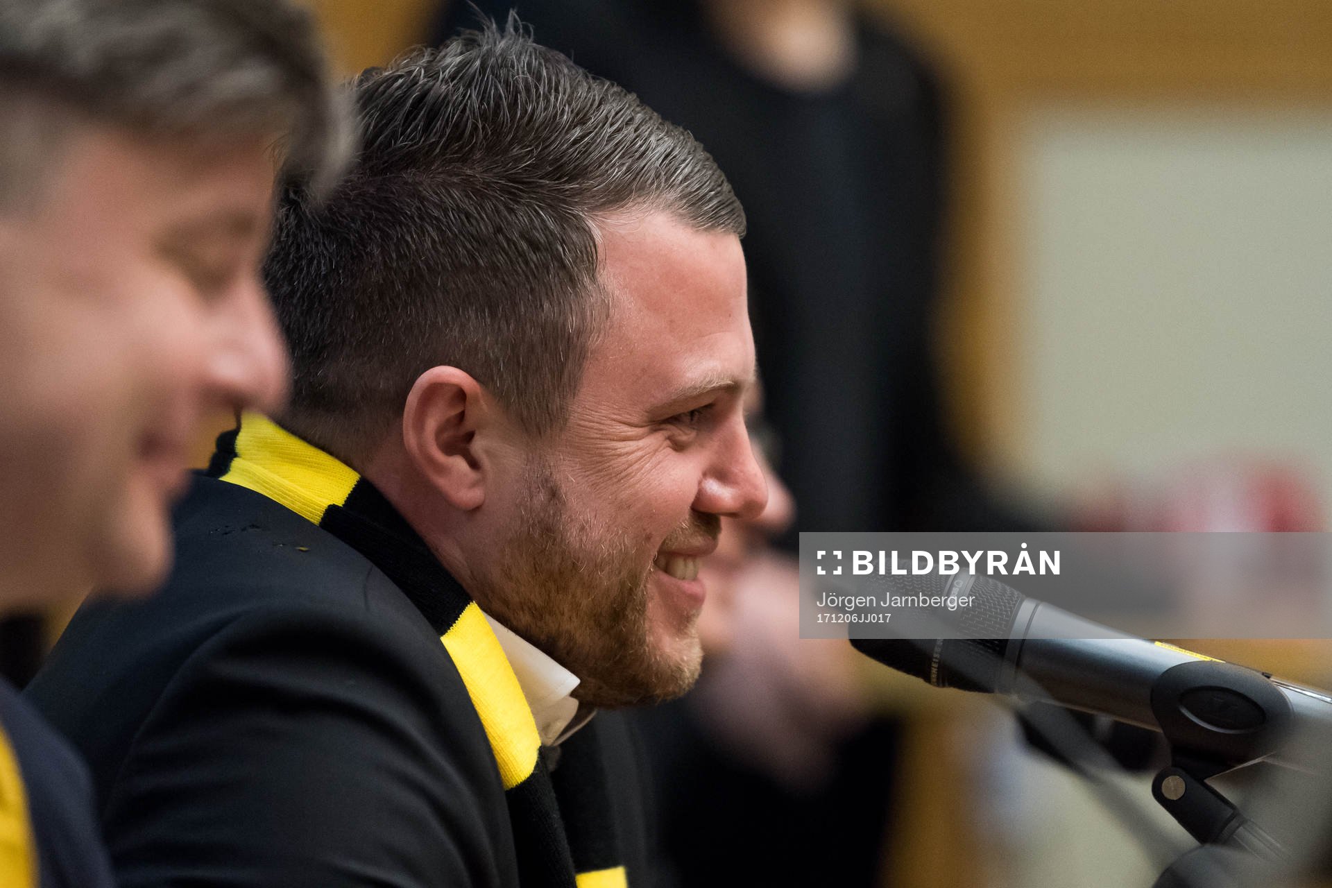 Jimmy Thelin under IF Elfsborgs presskonferensen  den 6 december 2017 i Borås.