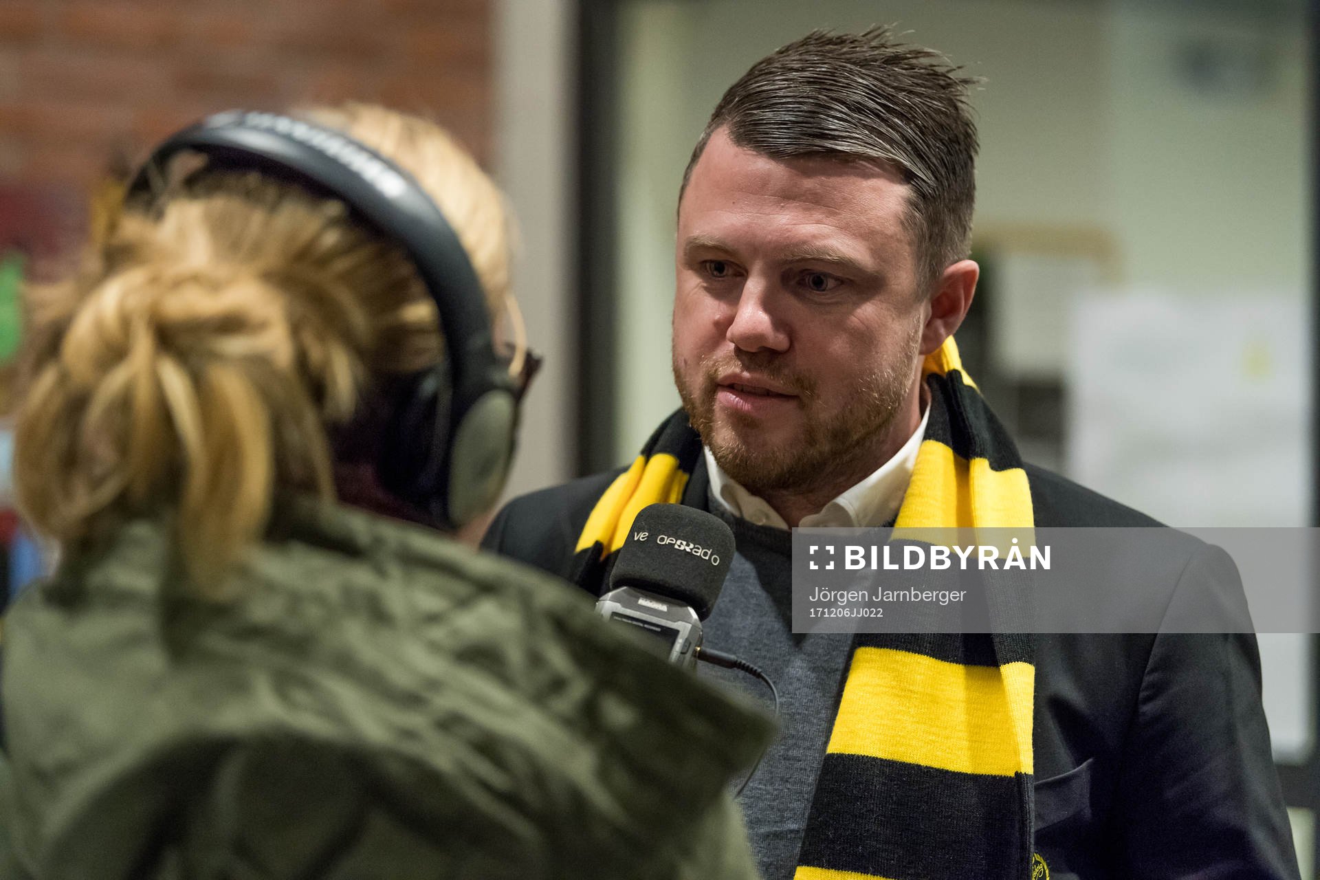 Jimmy Thelin under IF Elfsborgs presskonferensen  den 6 december 2017 i Borås.