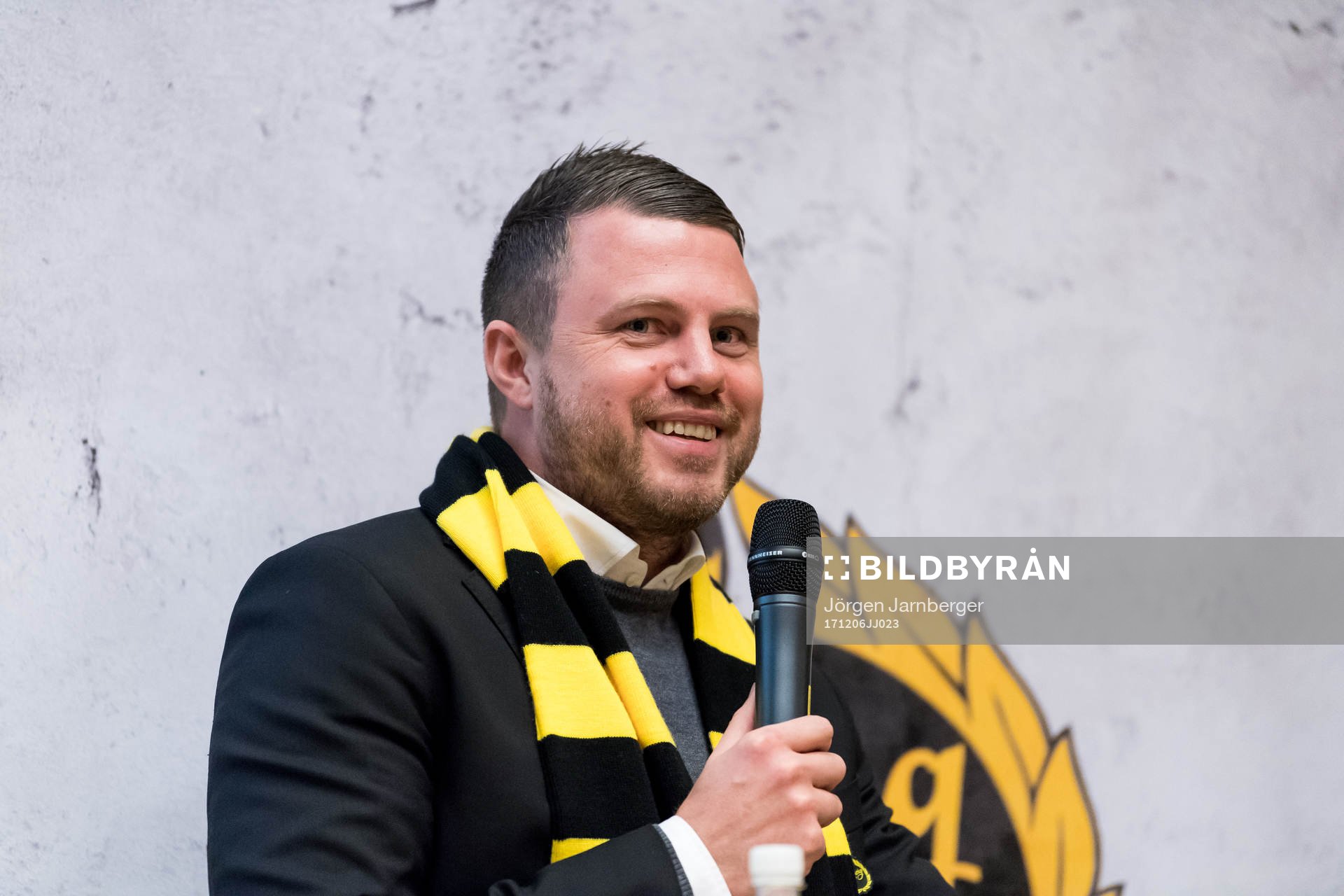 Jimmy Thelin under IF Elfsborgs presskonferensen  den 6 december 2017 i Borås.