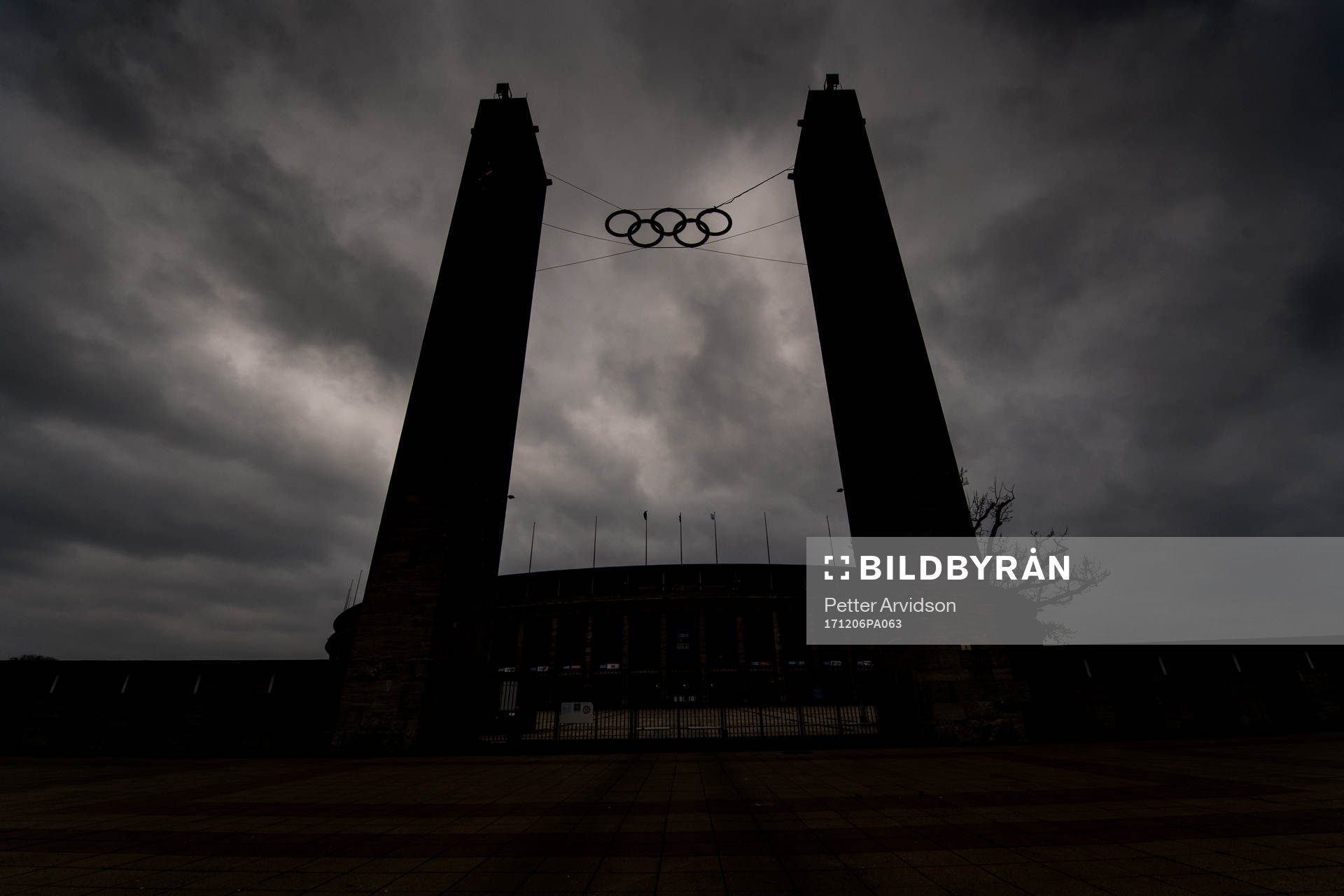 Olympia Stadion med OS-ringarna