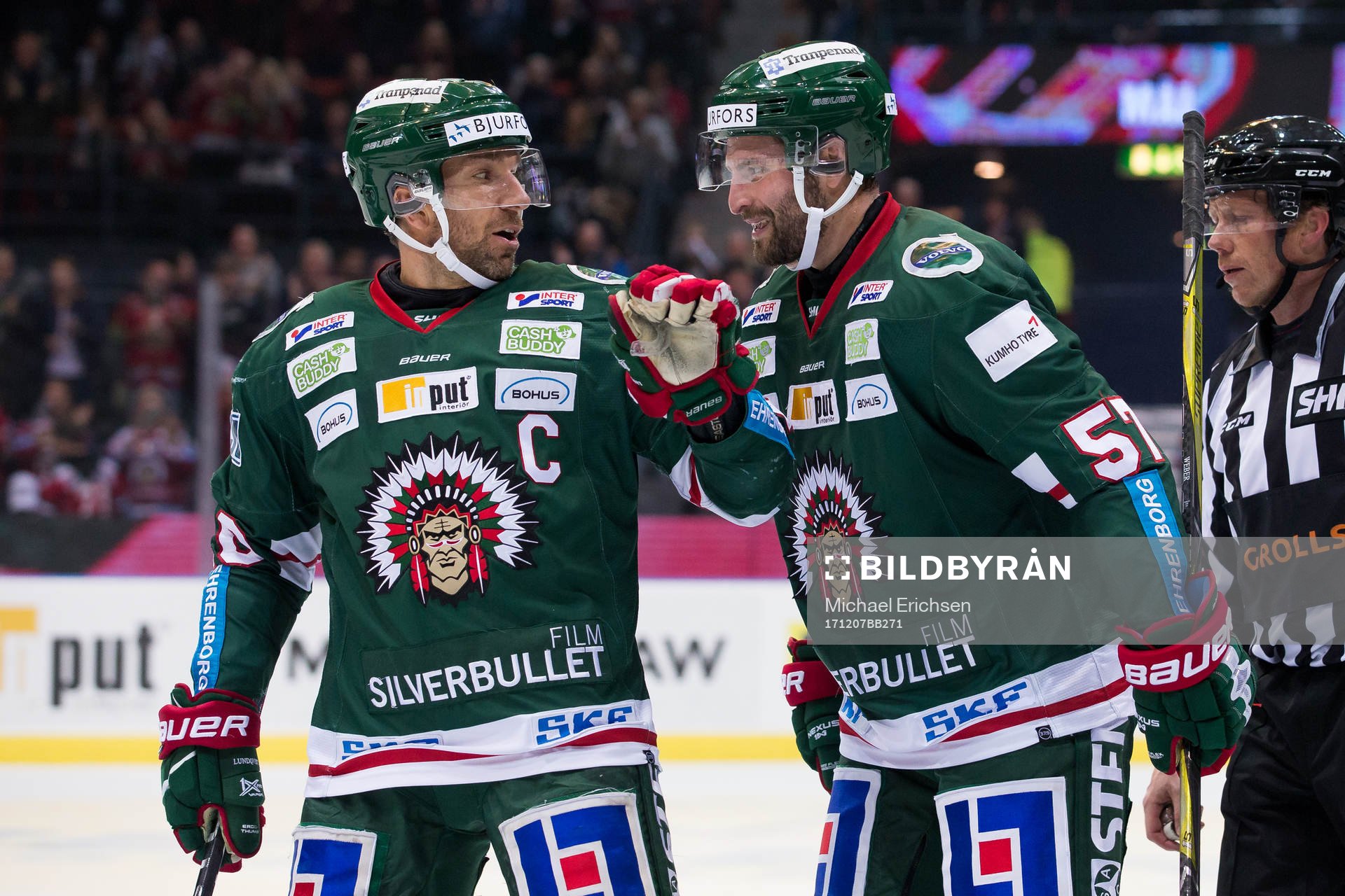 Frölundas Joel Lundqvist och Mike Weber