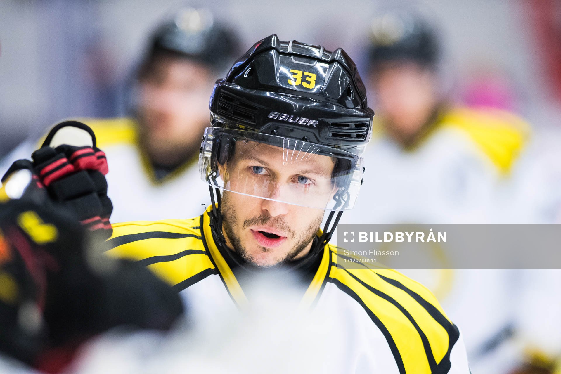 Brynäs Elias Fälth jublar