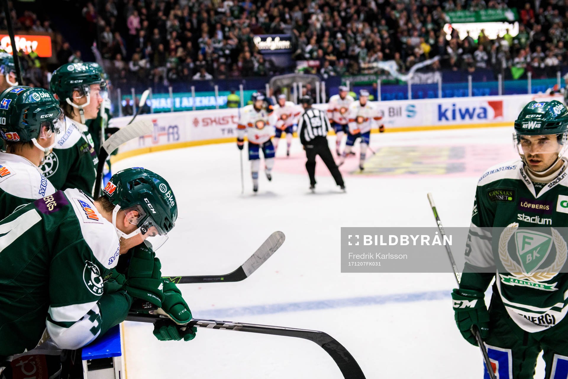 Färjestads Michael Lindqvist och Martin Johansson deppar